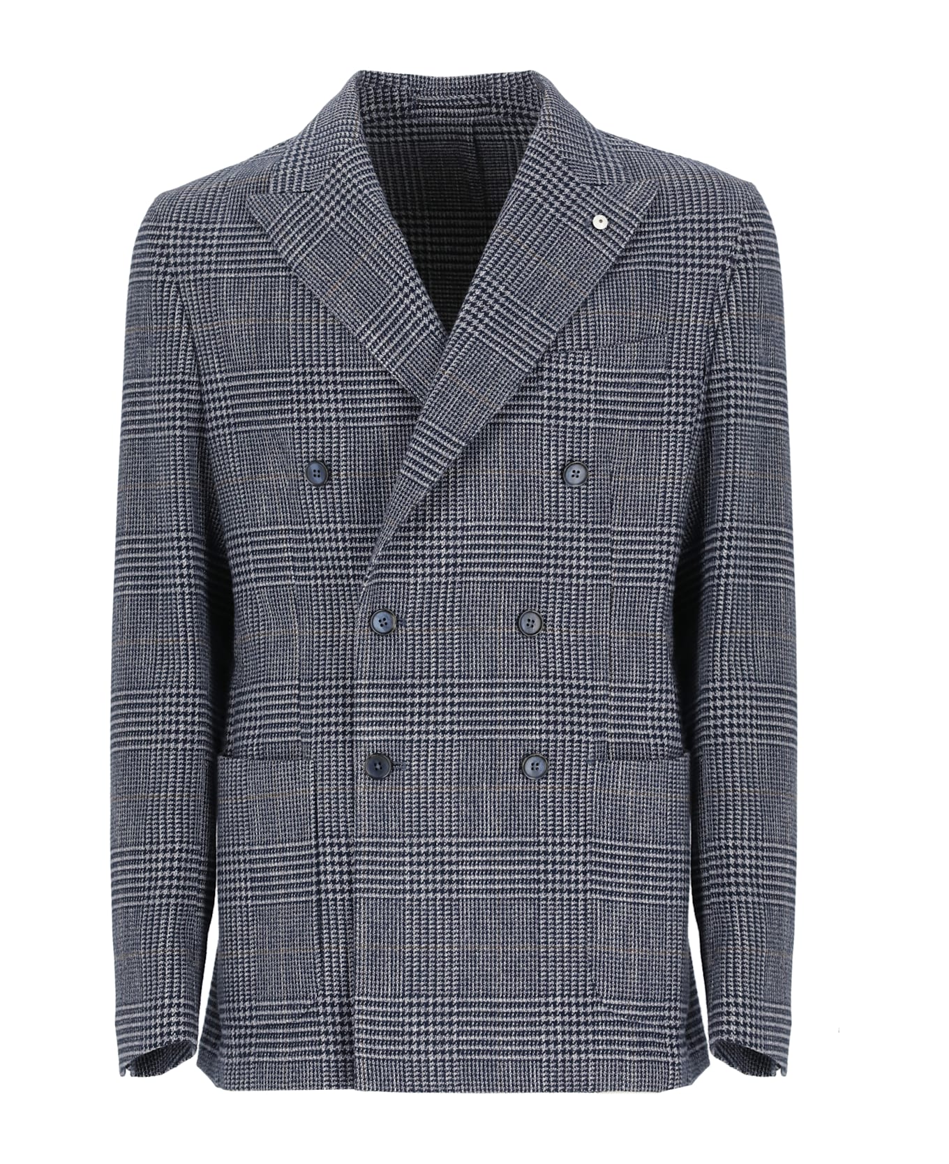 L.B.M. 1911 Cotton Double-breasted Jacket - Blue