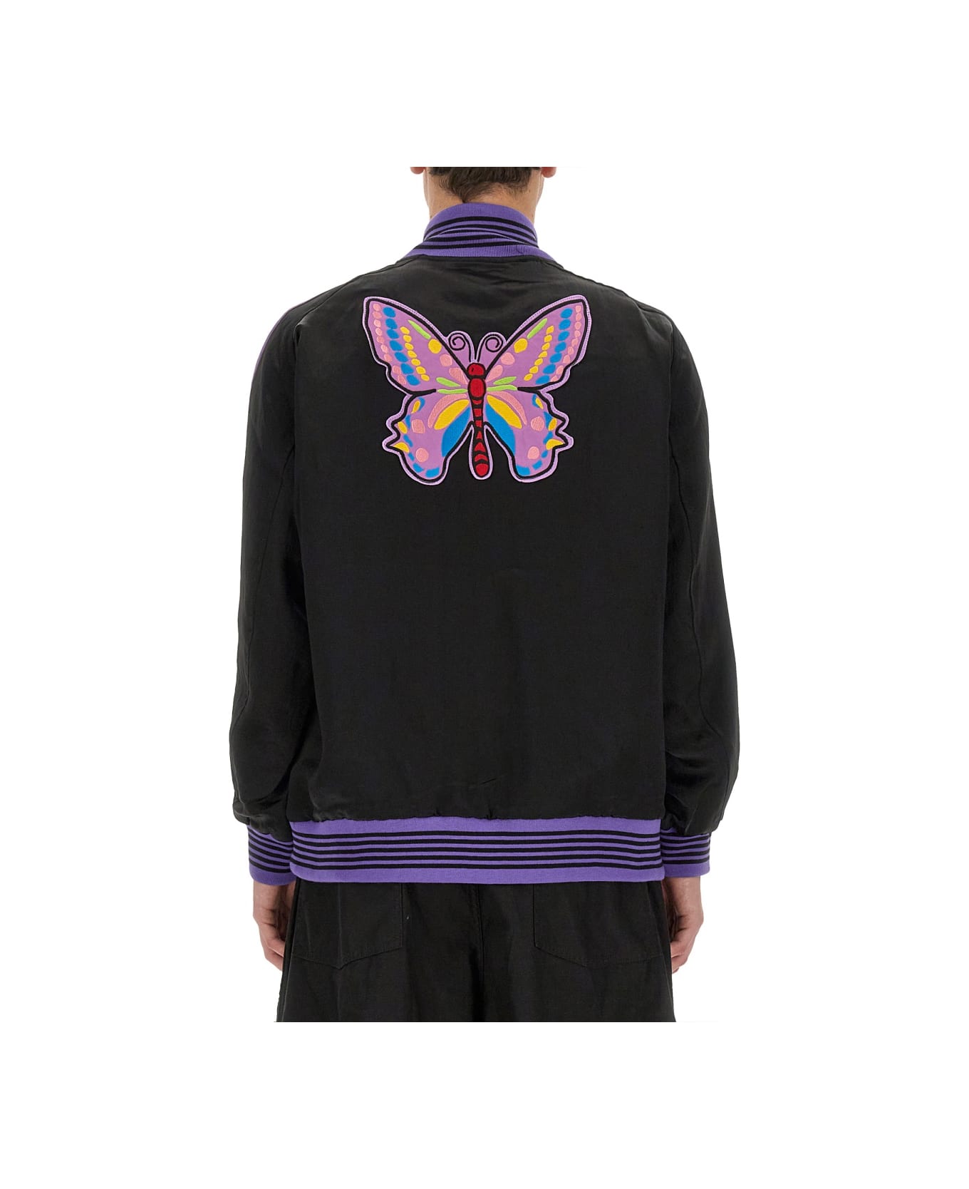 Needles Satin Jacket - BLACK