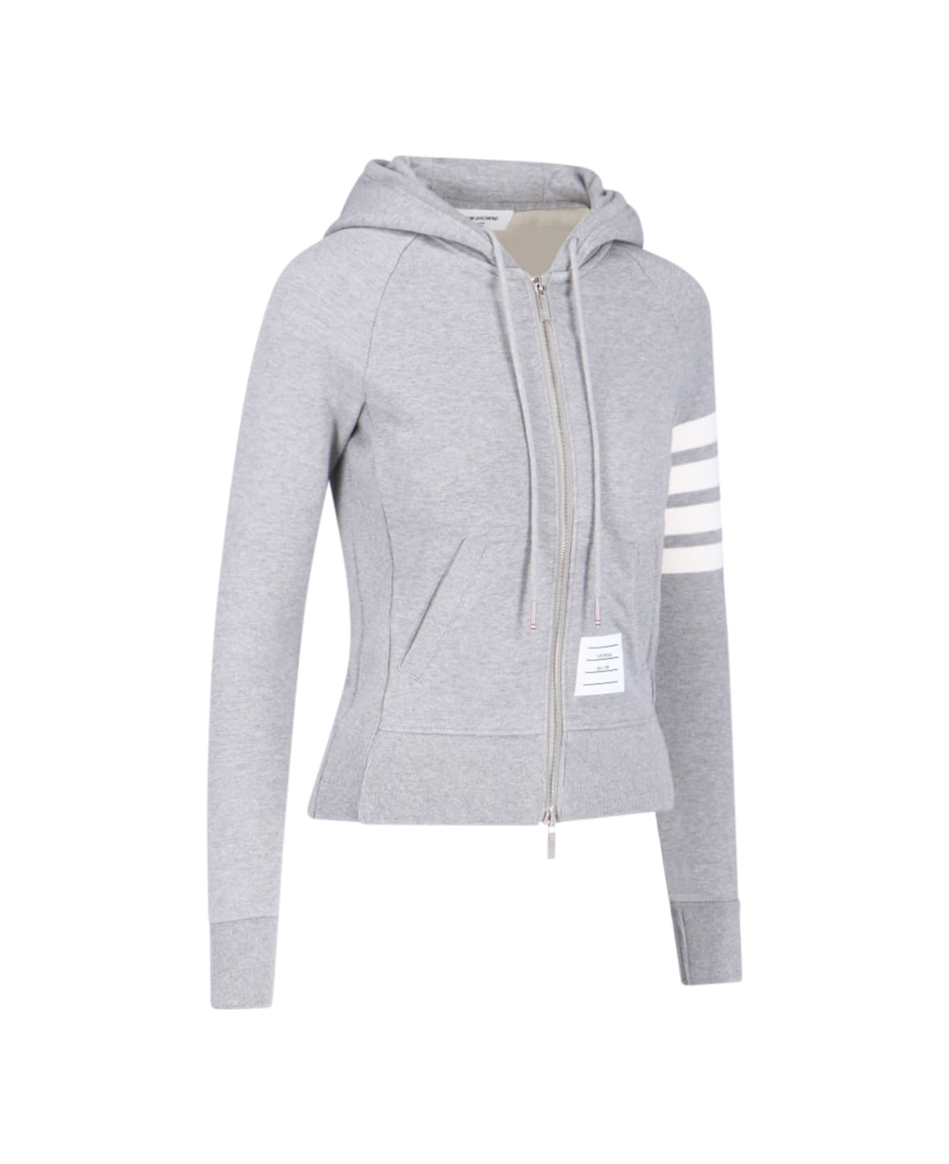 Thom Browne 4-bar Zip Sweatshirt - LT GREY