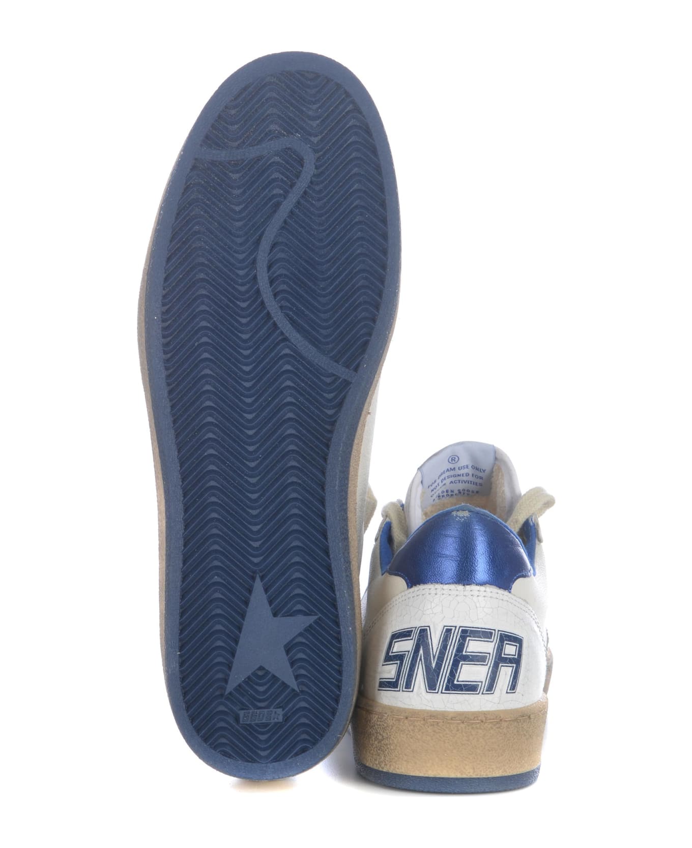 Golden Goose Sneakers Golden Goose "ball Star" Made Of Leather - Bianco/azzurro