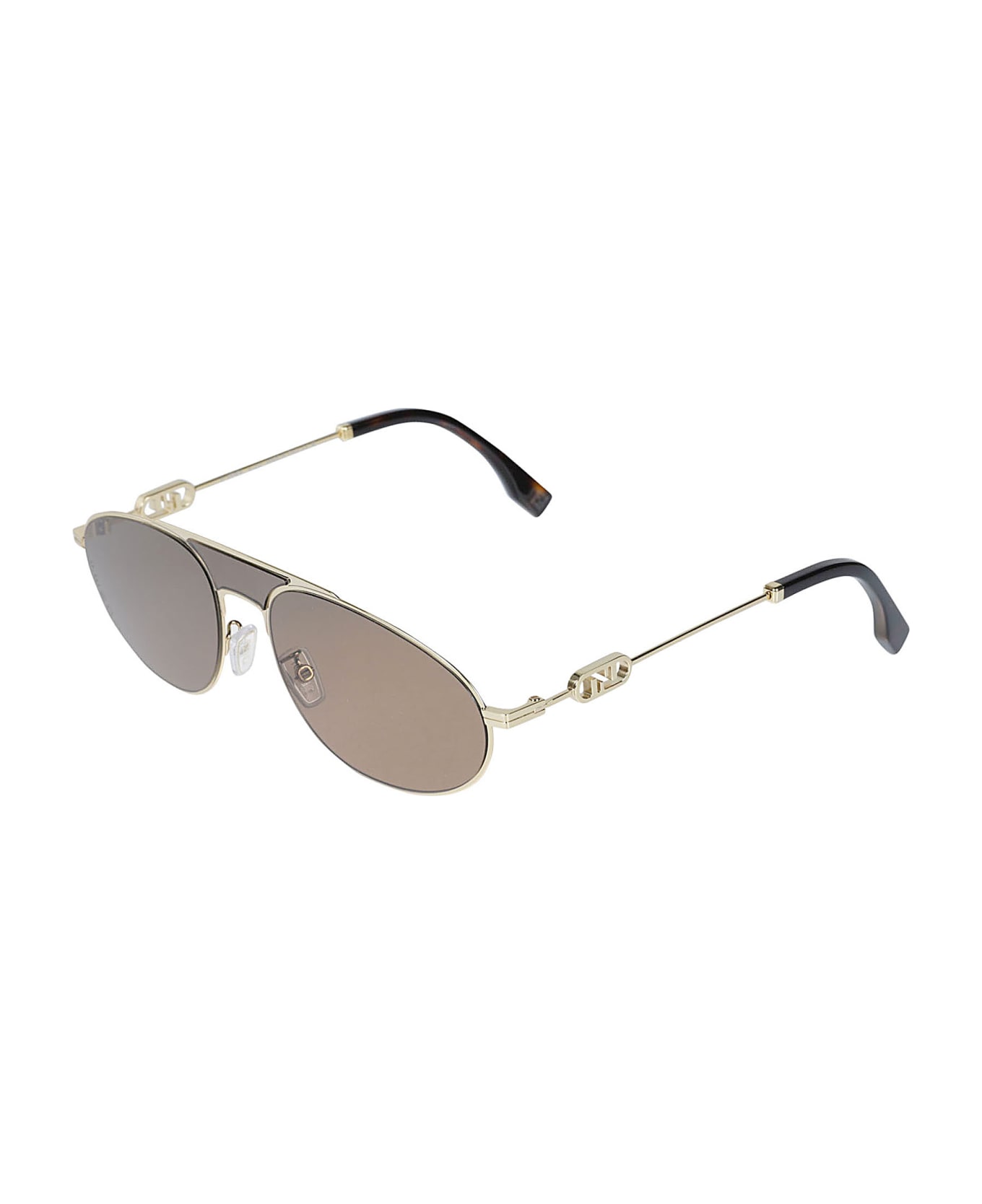 Fendi Eyewear Oval Aviator Sunglasses - N/A