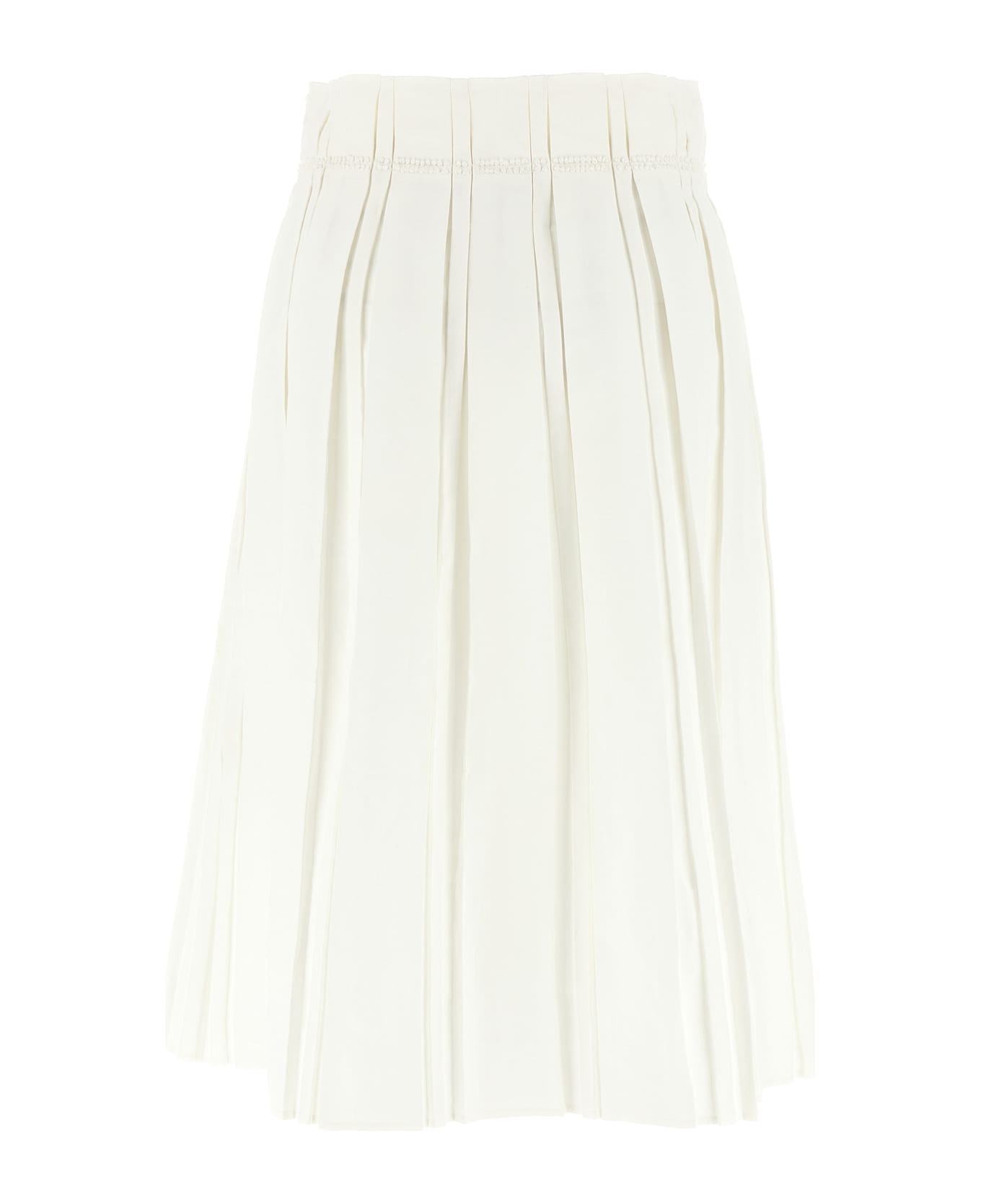 Jil Sander Midi Skirt - White