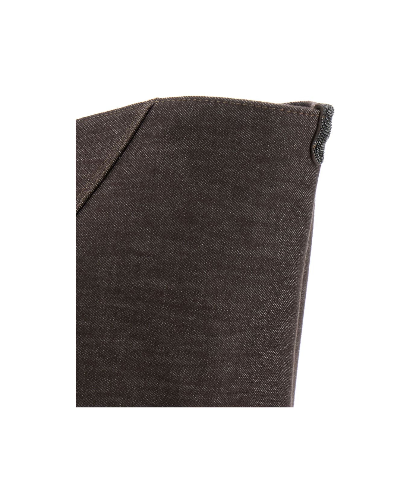Brunello Cucinelli 
duo
 Brown Shoulder Bag With Two Flat Handles And Concealed Magnetic Closure In Cotton Woman - Brown