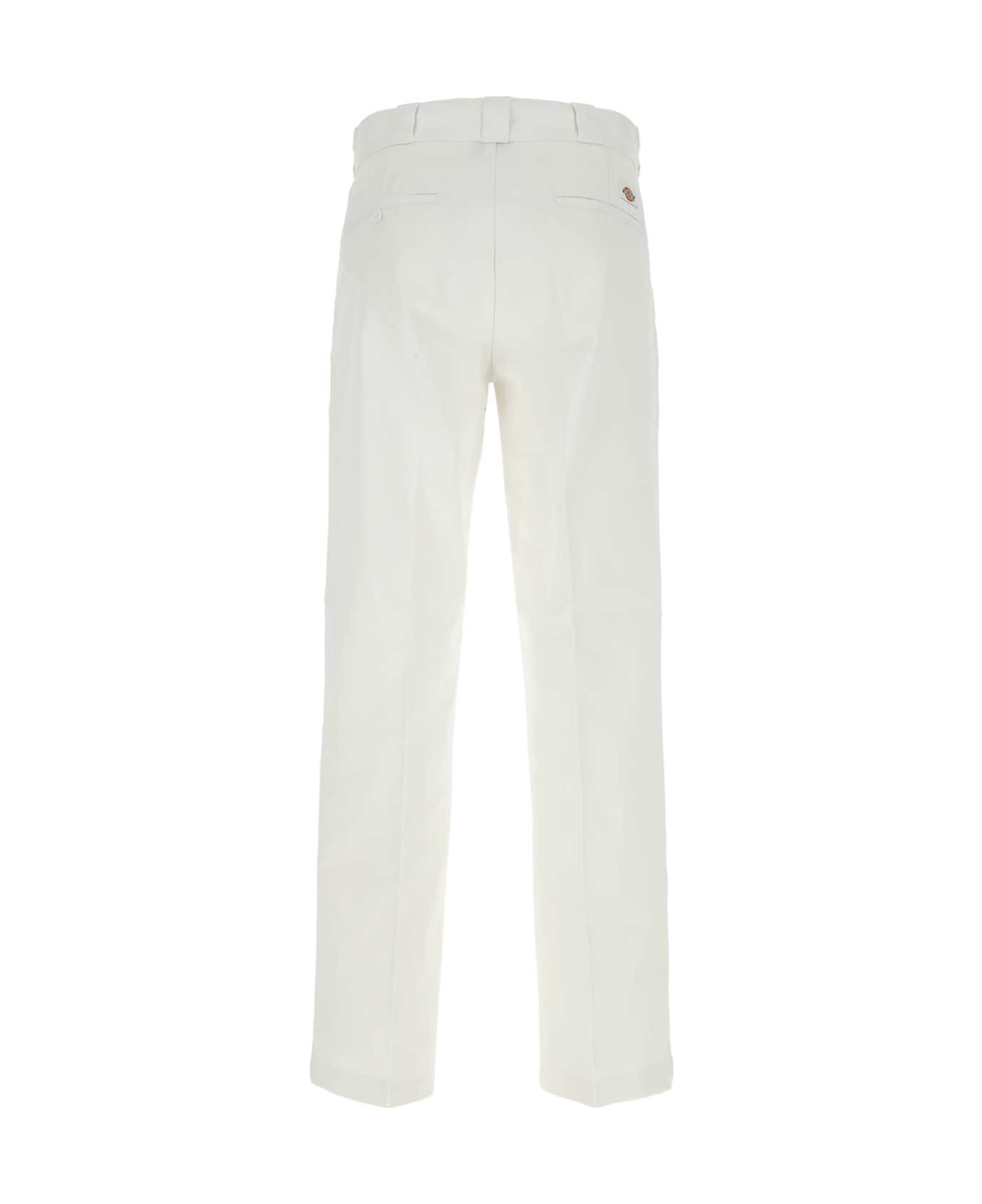 Dickies White Polyester Blend Pant - WHX1 ボトムス