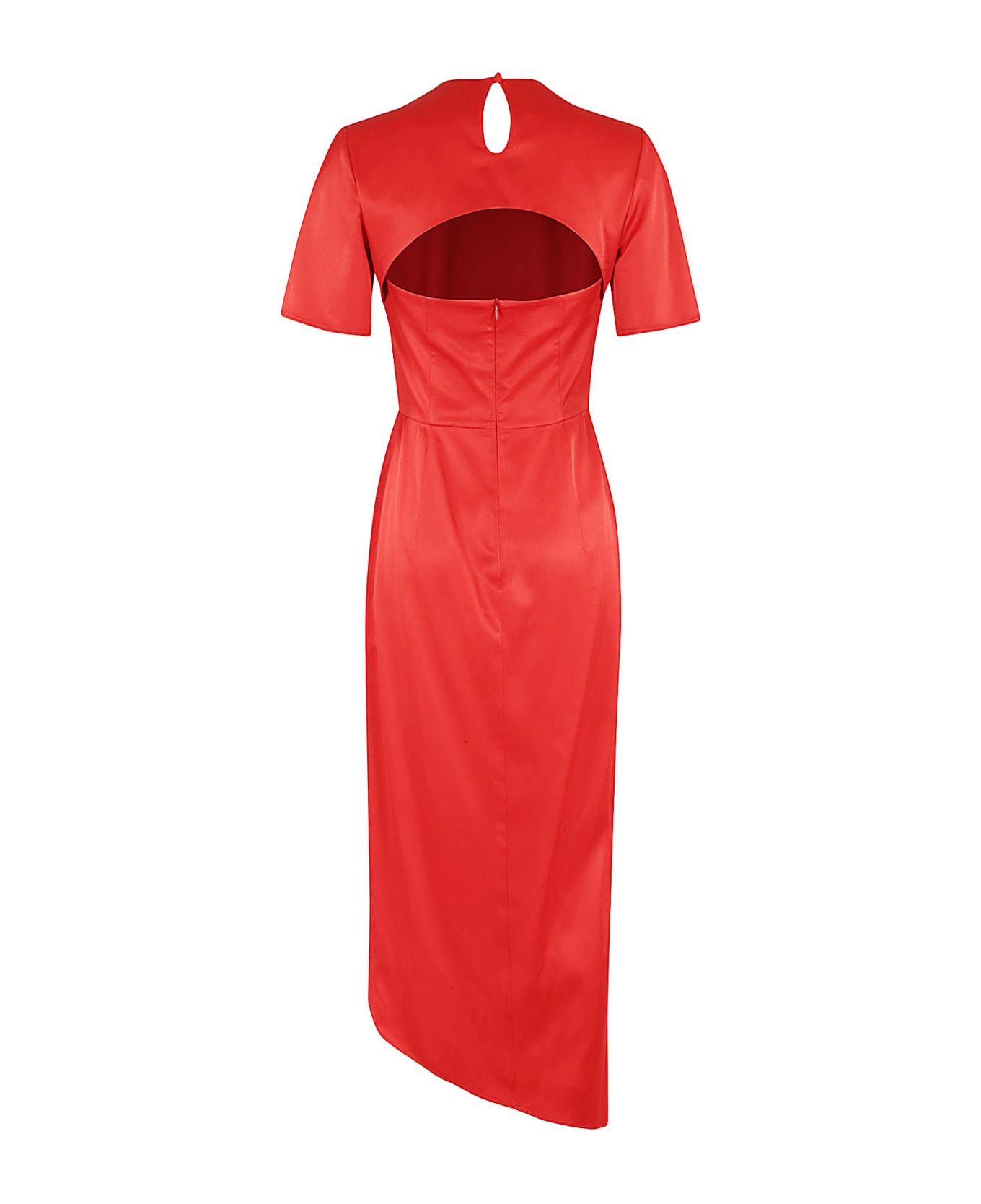 M05CH1N0 Jeans Jeans Cut-out Asymmetric Midi Dress - Rosso