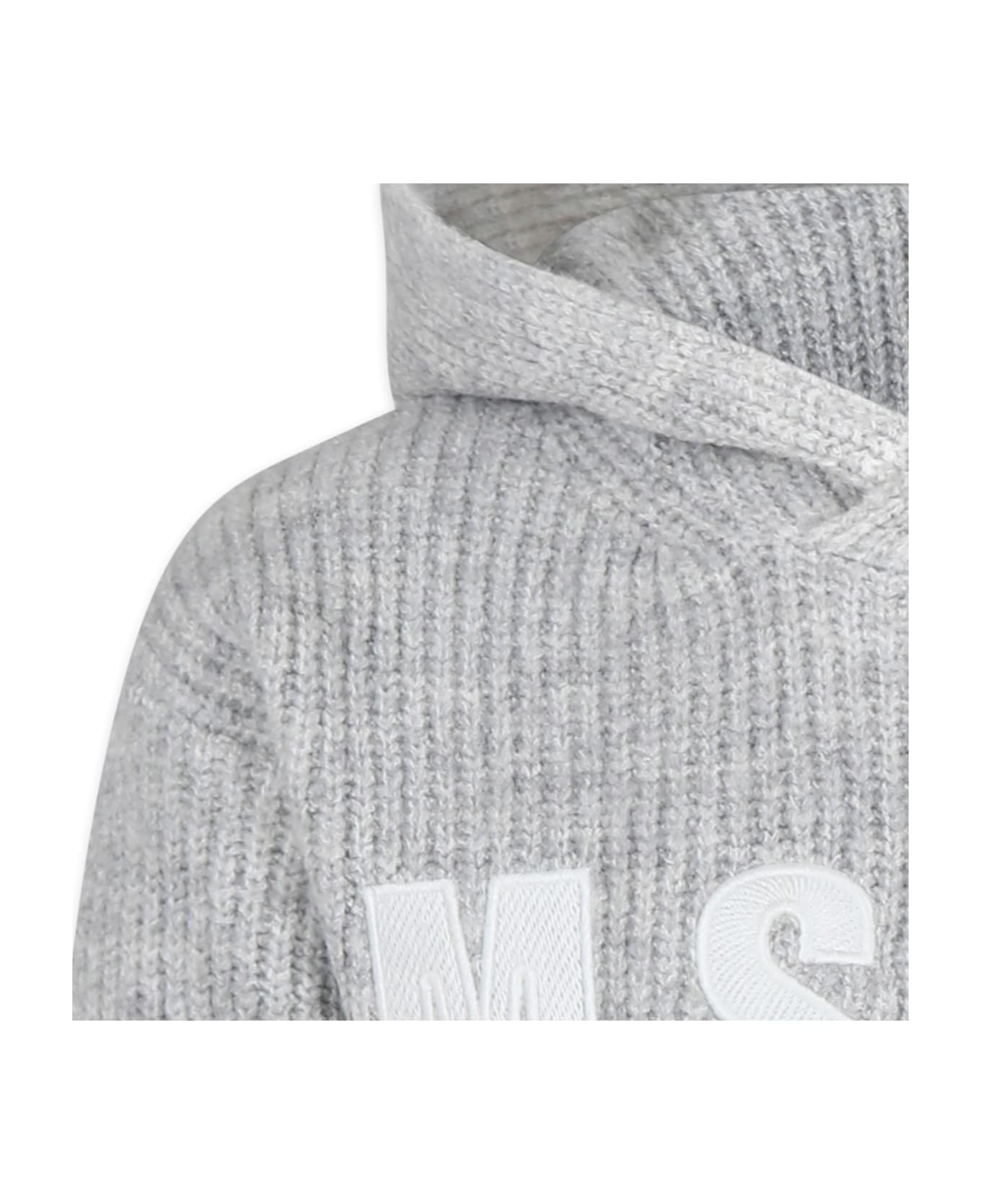 MSGM Grey Sweater For Kids - Grey