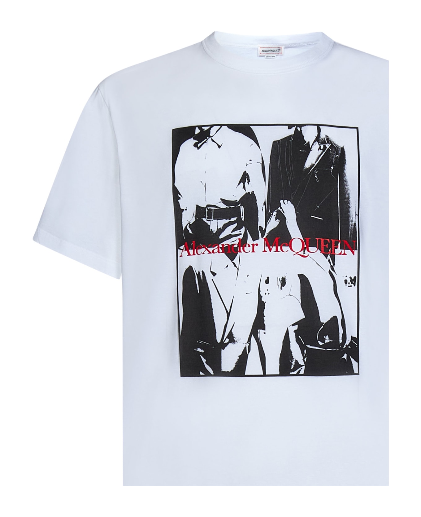 Alexander McQueen Cotton Printed T-shirt - White シャツ