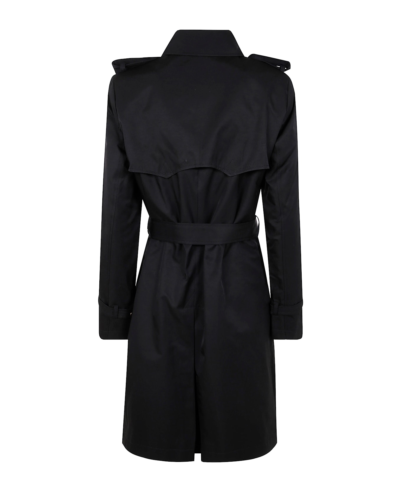 Ralph Lauren Double Breast Belt Rn 38
 Lined Coat - Black