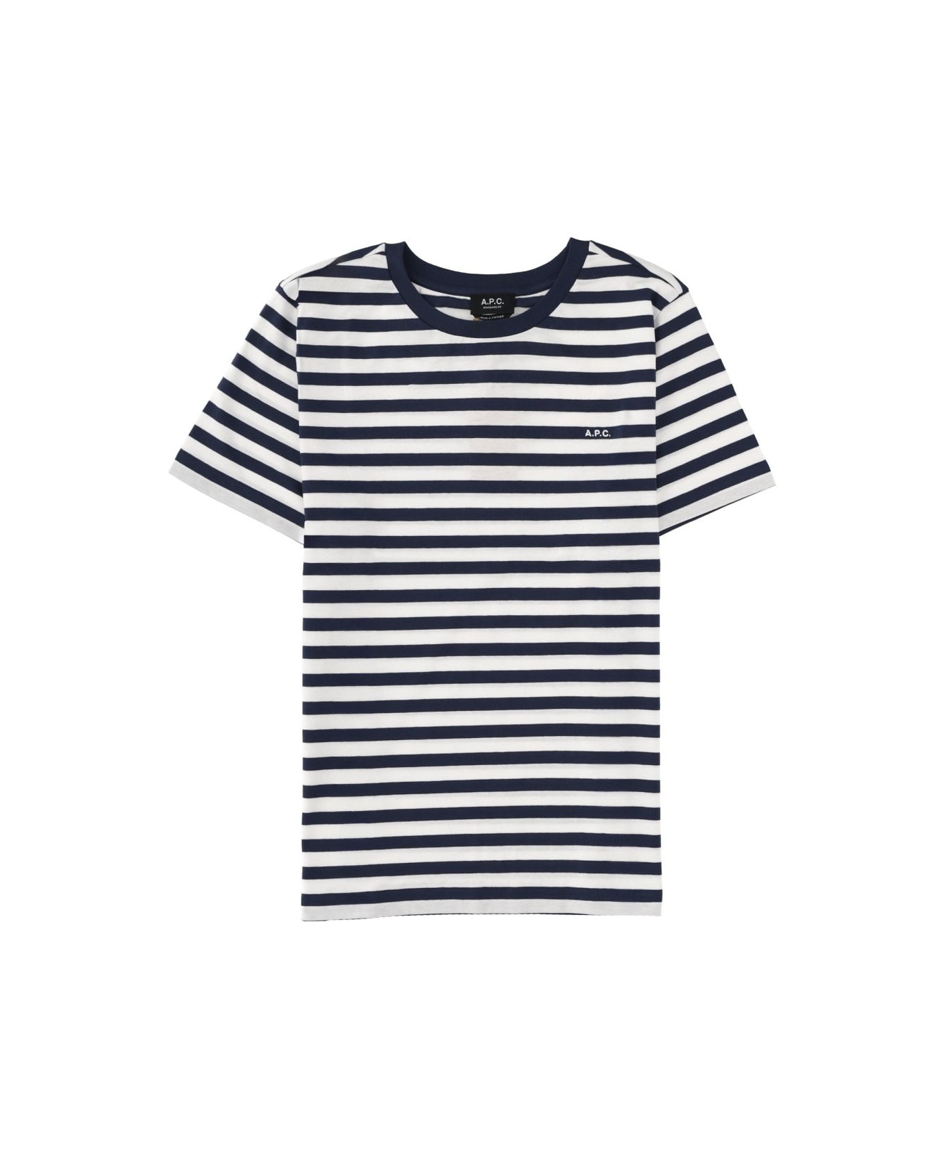 A.P.C. Striped T-shirt - BLUE
