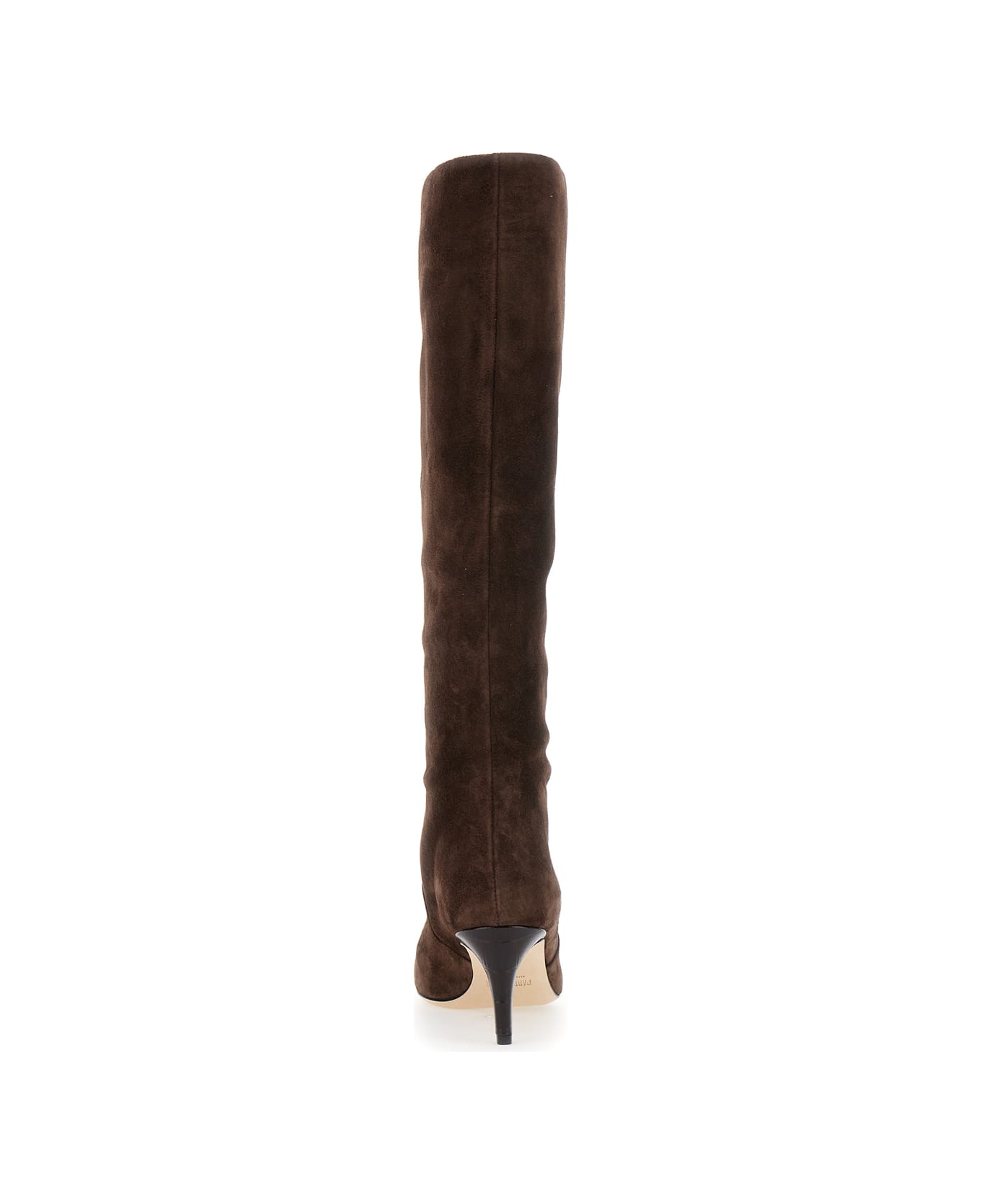 Paris Texas Brown Boots With Pointed Toe And Stiletto Heel In Suede Woman - Brown