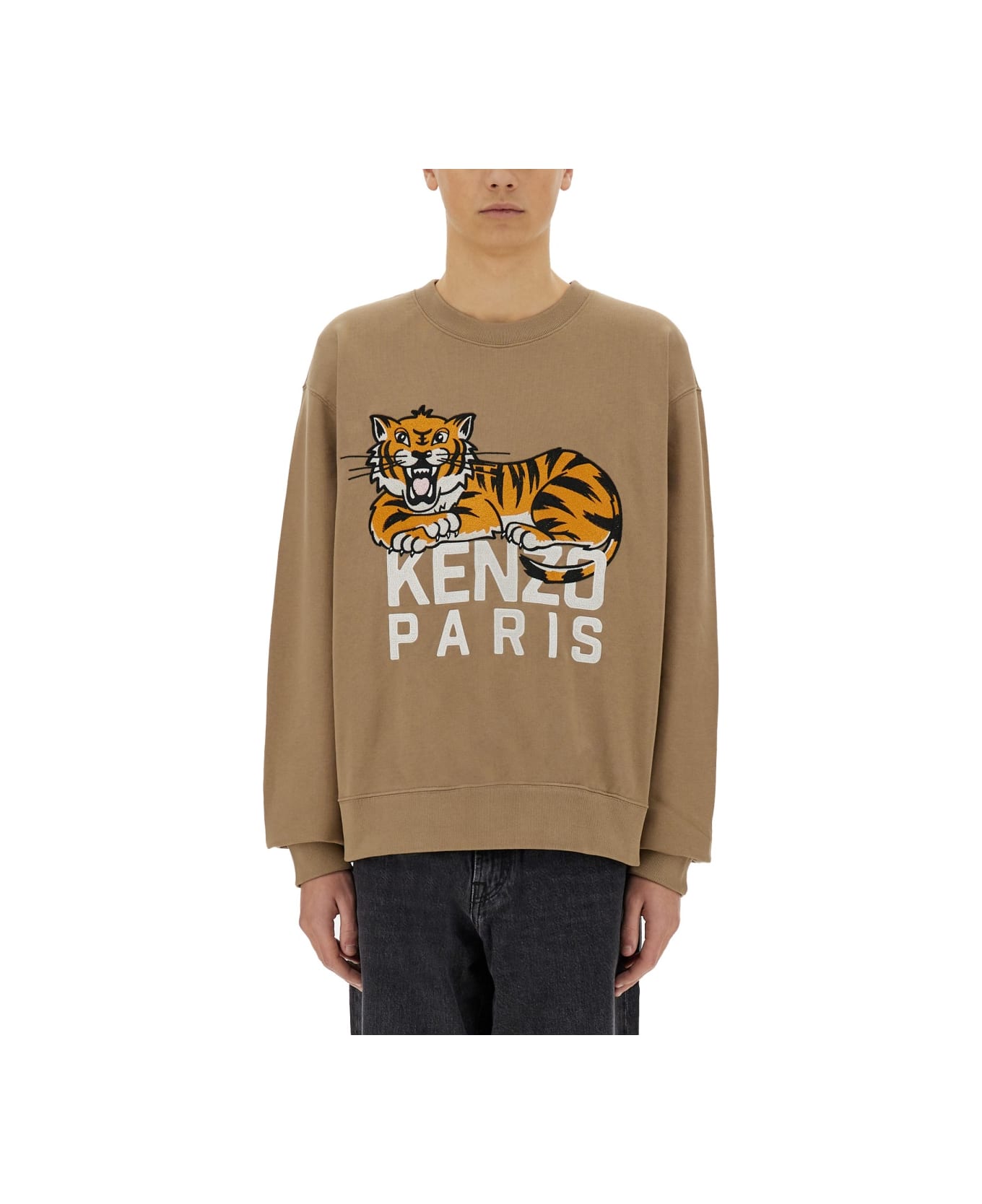 Kenzo 'happy Tiger' Sweatshirt - BEIGE