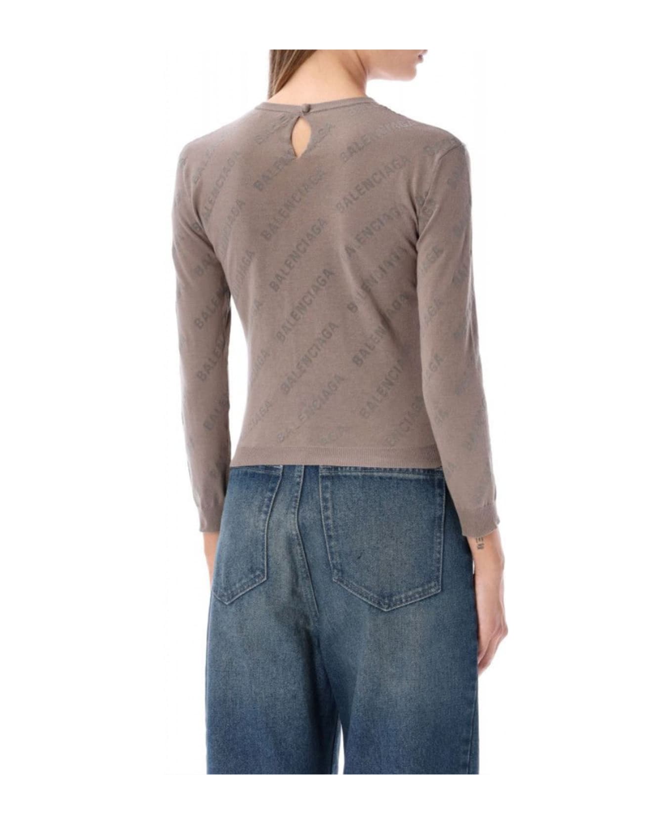 Balenciaga Knitted Pullover - Brown ニットウェア