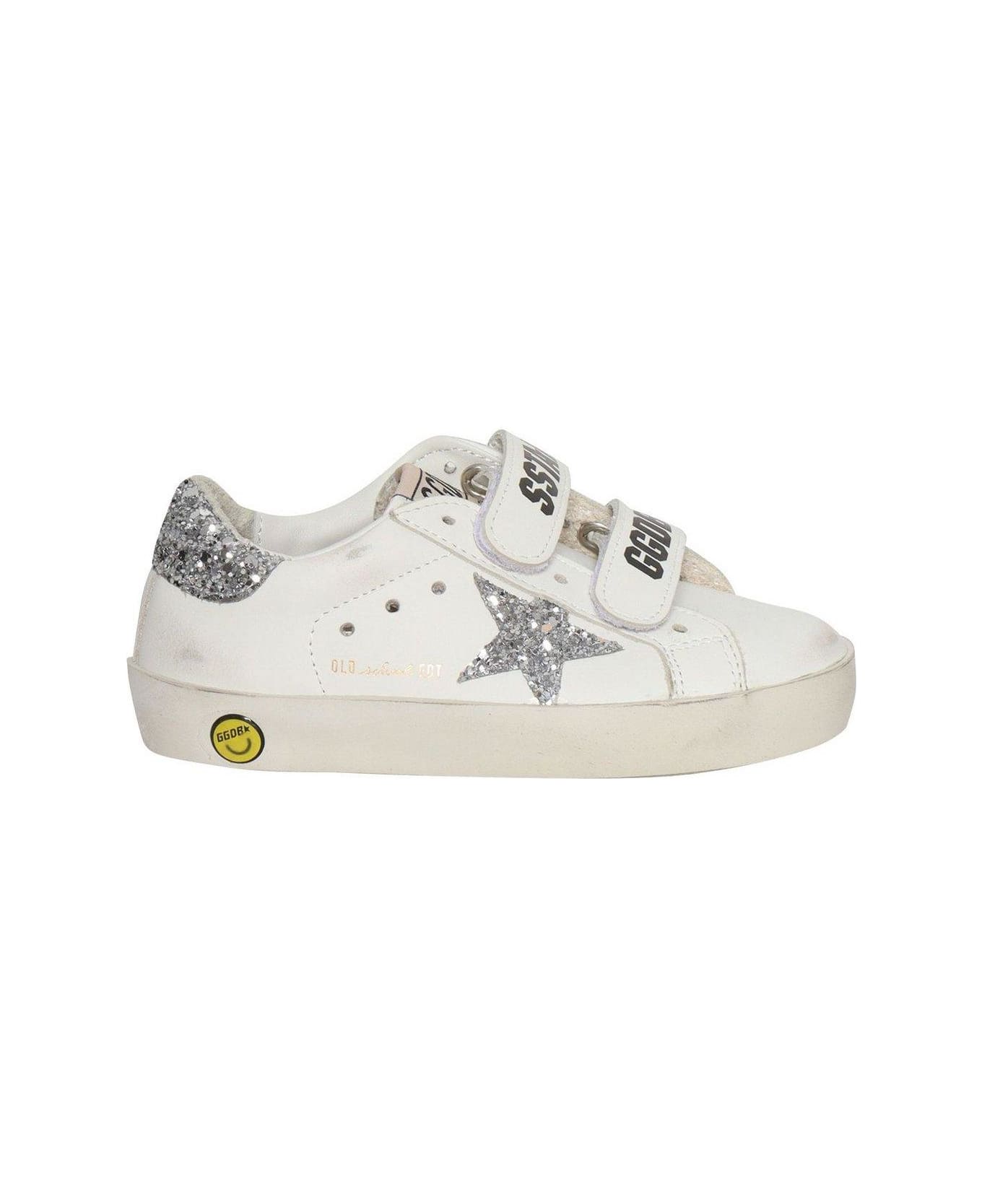 Golden Goose Old School Star Patch Sneakers - White/ice/silver
