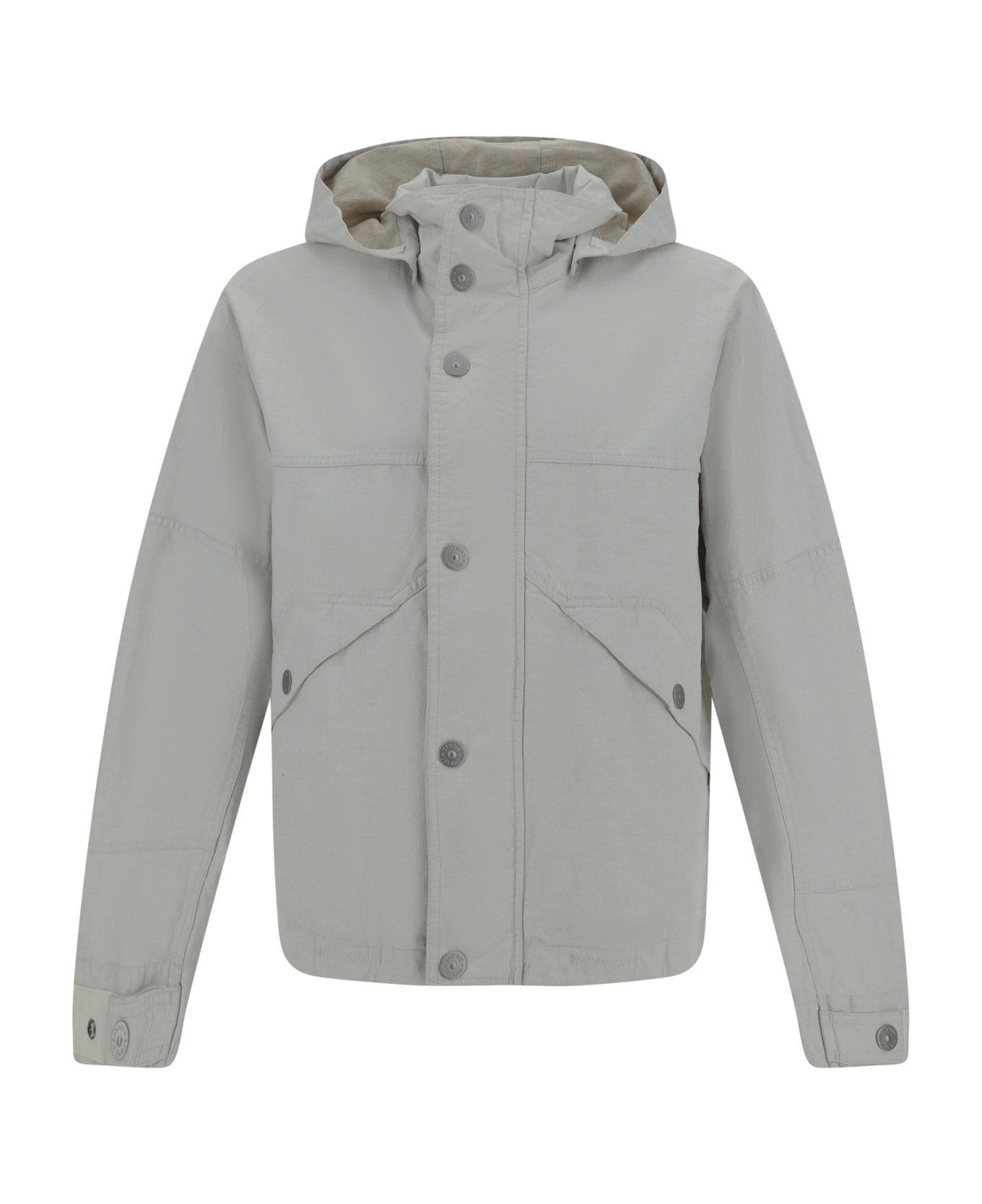 Stone Island Windbreaker Hooded Jacket - Bianco