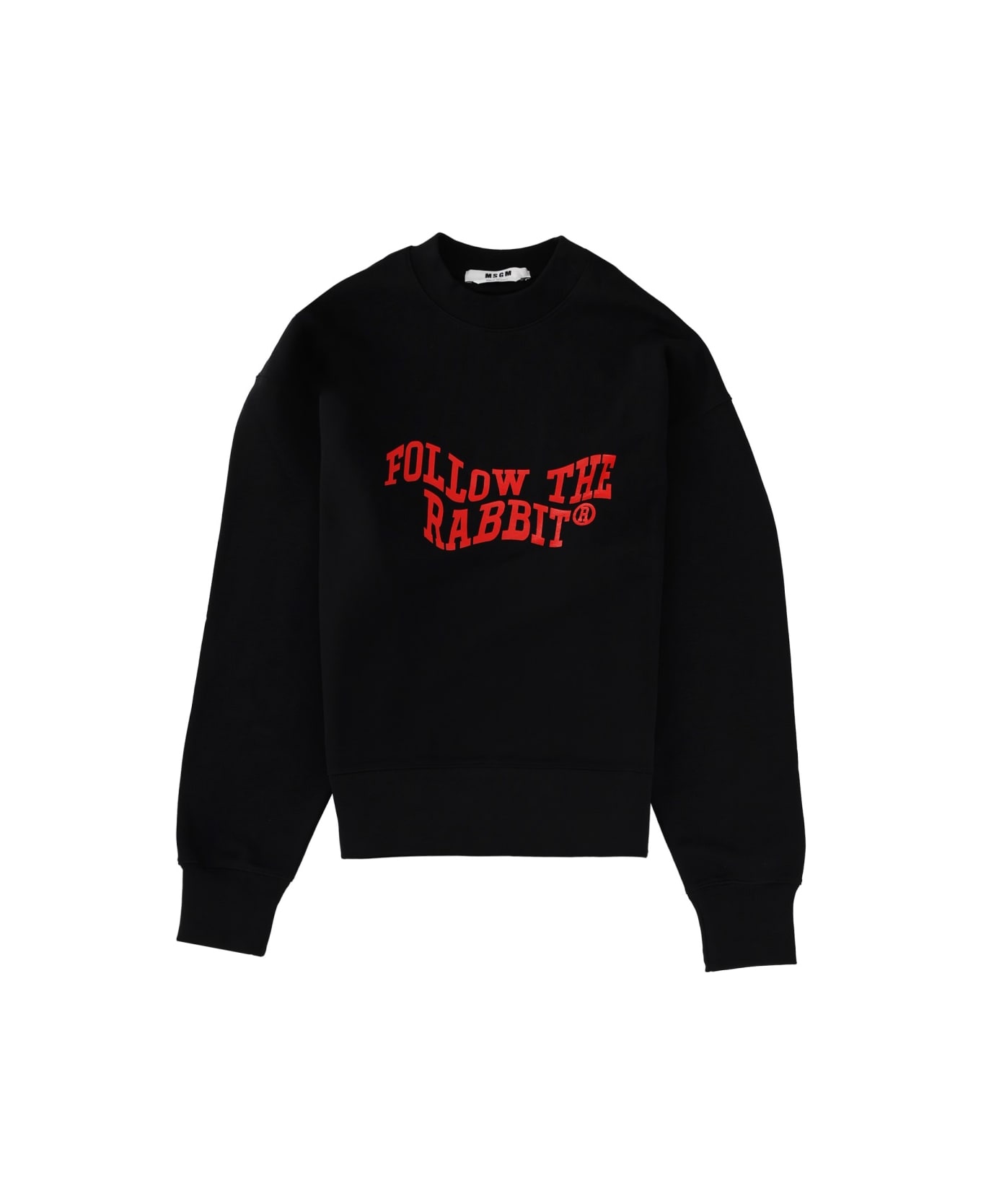 MSGM "follow The Rabbit" Sweatshirt - BLACK
