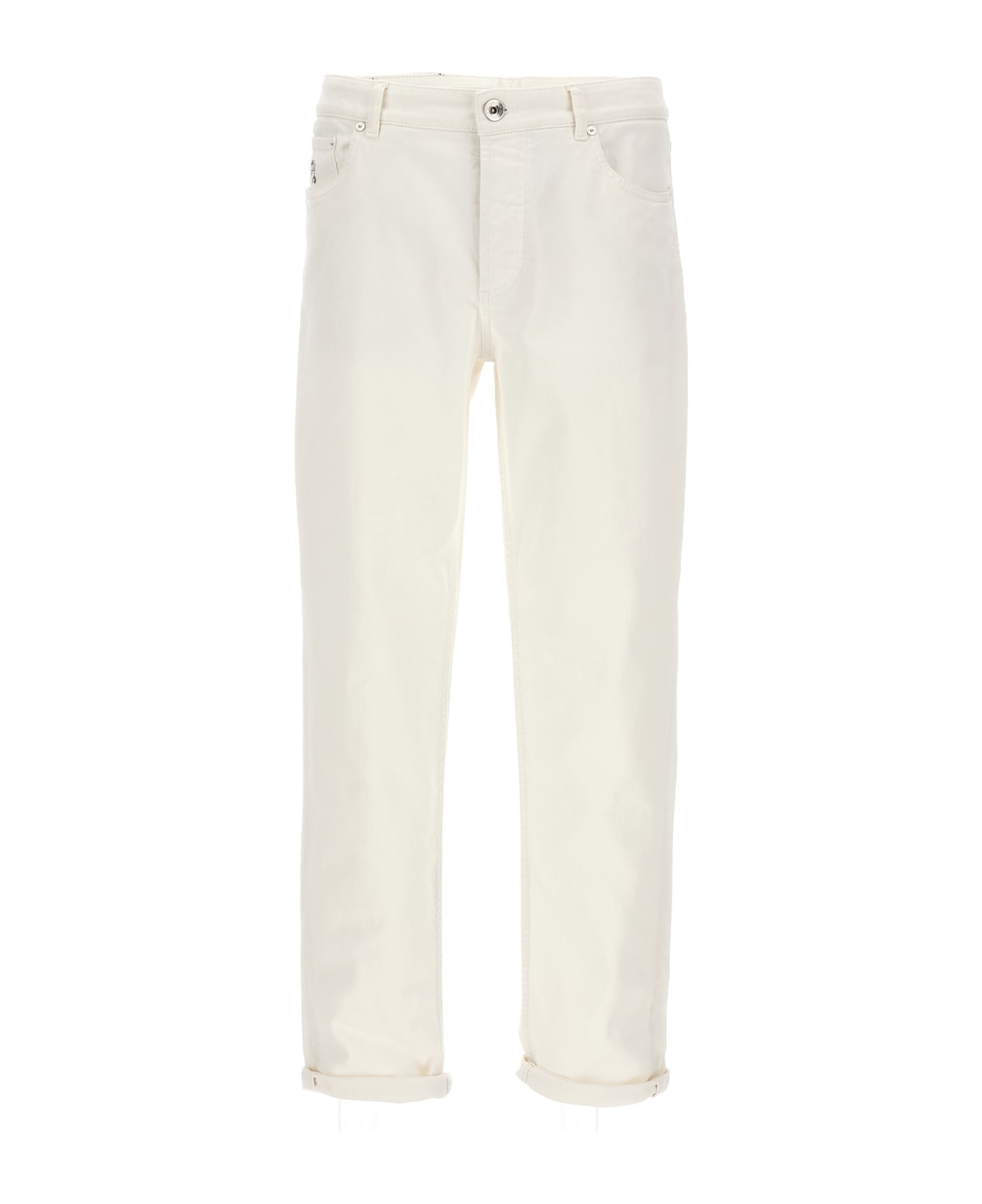 Brunello Cucinelli Traditional Fit Jeans - White