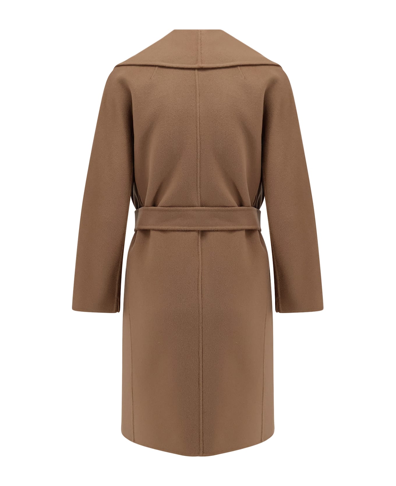 
S Max Mara Messi Virgin Wool Coat - Camel