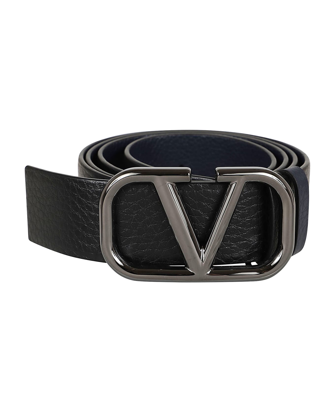 Valentino Garavani Reversible Buckle Belt H.40 Vlogo Signature - Nero Marine ベルト