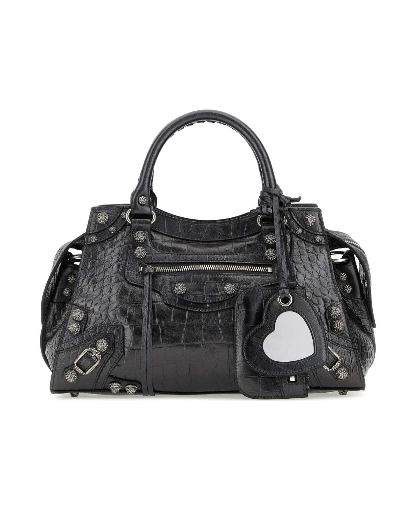 Balenciaga Lead Leather Neo Cagole City S Handbag - 1015