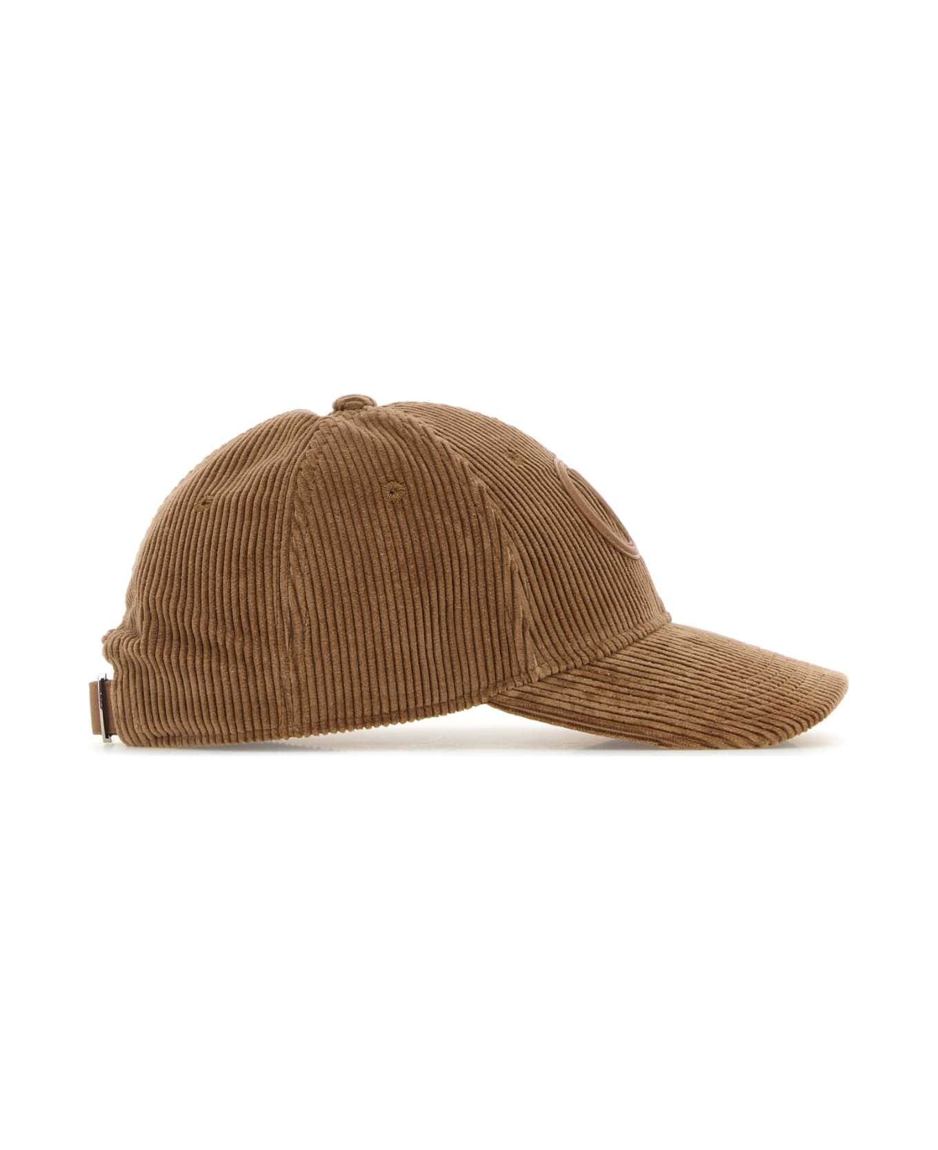 Gucci Camel Corduroy Baseball Cap - TEAKBEIGE