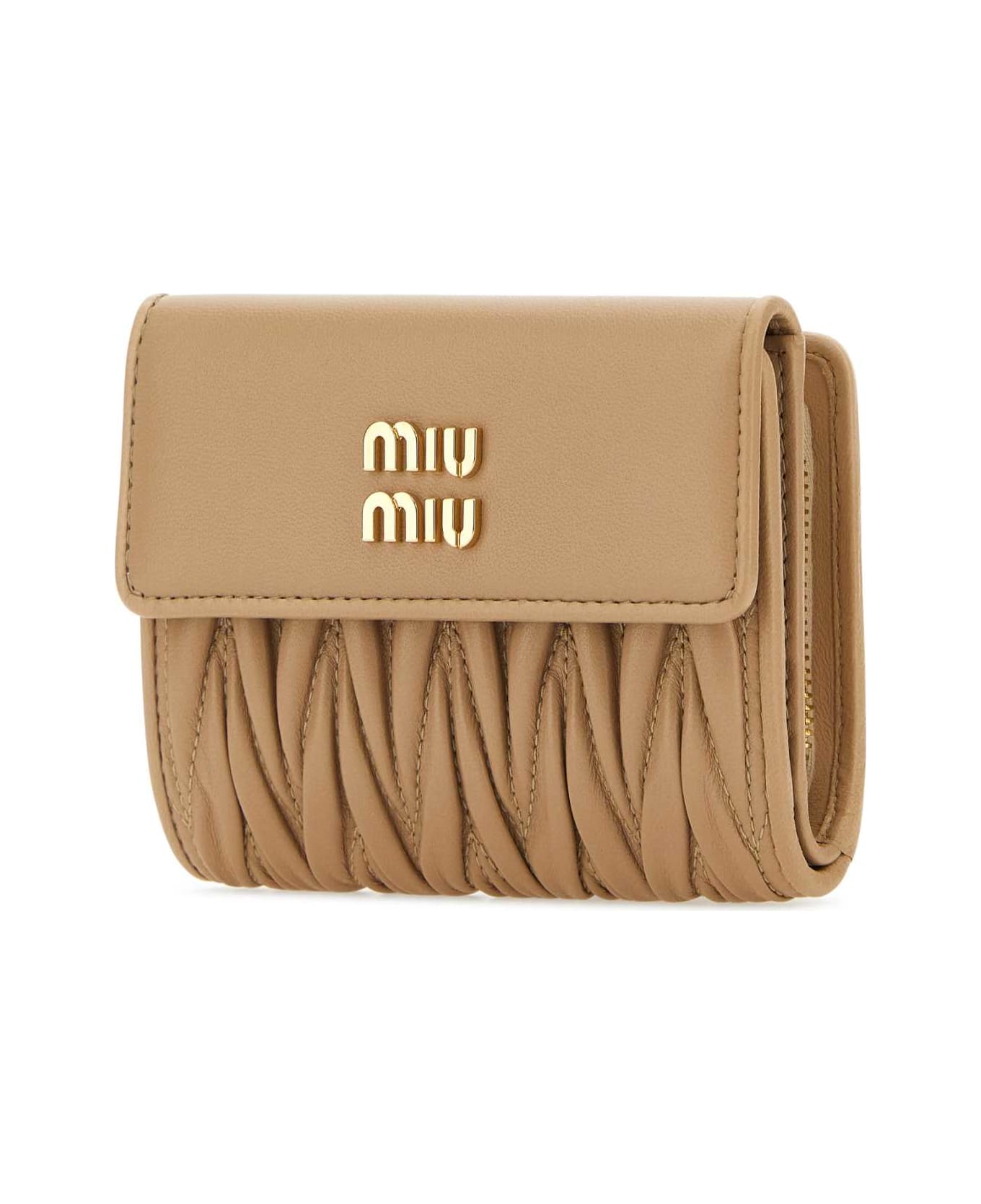 Miu Miu Sand Leather Wallet - SABBIA 財布