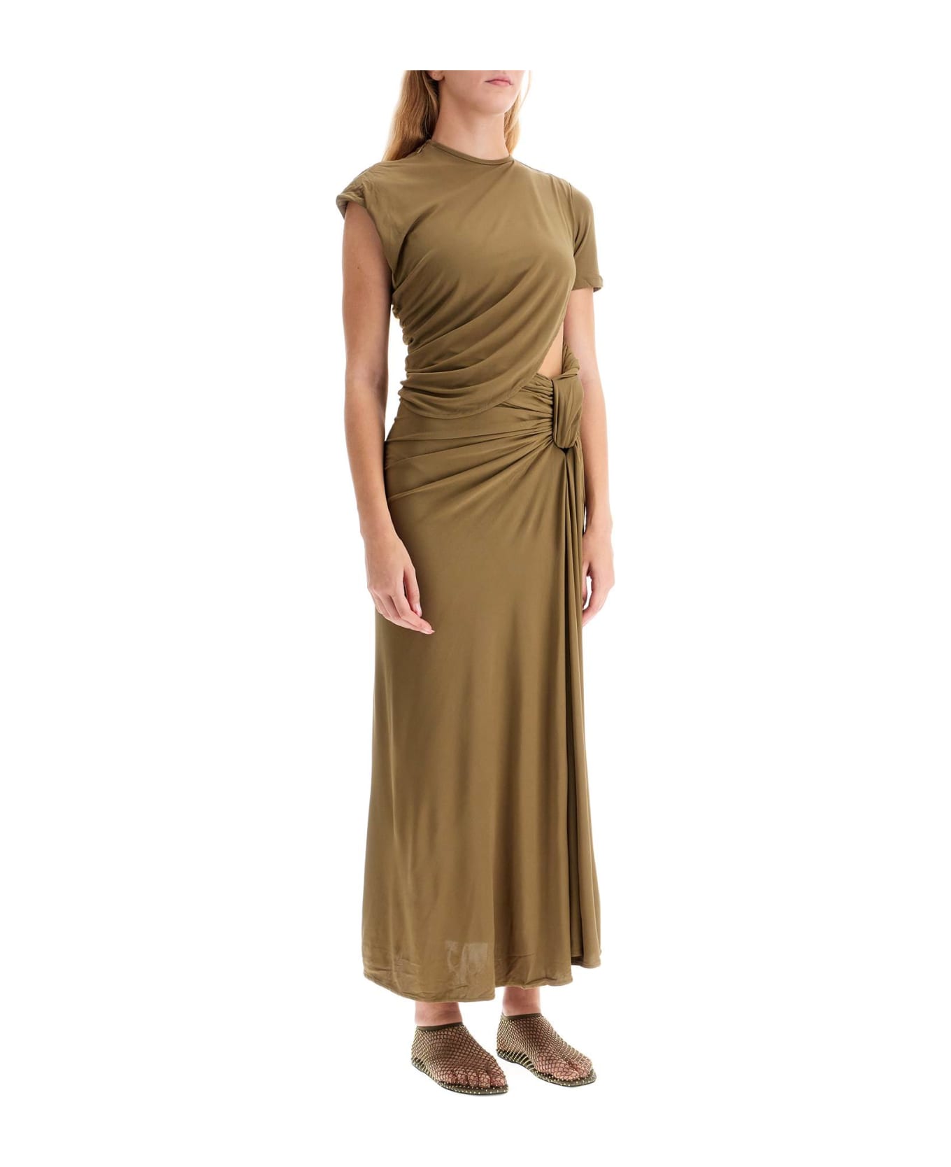 Christopher Esber Twisted Jersey Dress - OLIVE (Green)