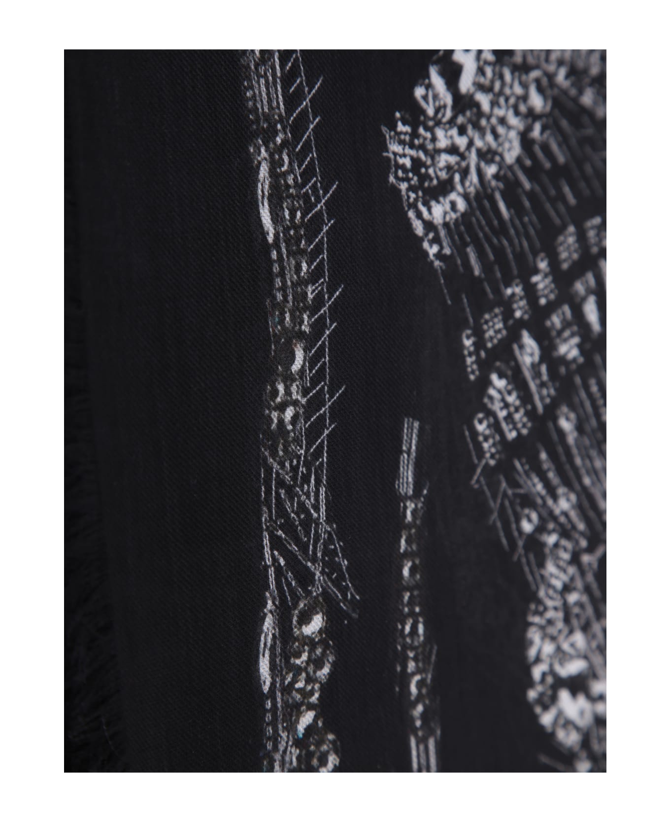 Alexander McQueen Skull Motif Scarf - BLACK スカーフ