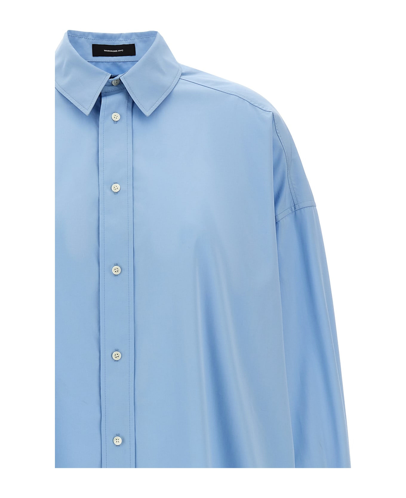 WARDROBE.NYC 
oversize Shirt Dress Mini
 Dress - Light Blue