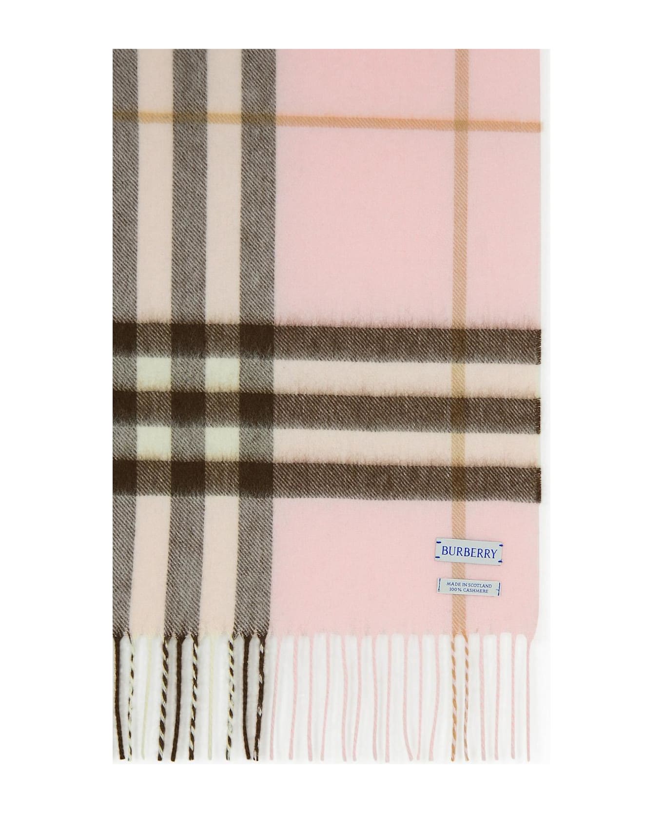 Burberry Pink Cashmere Scarf - PINK