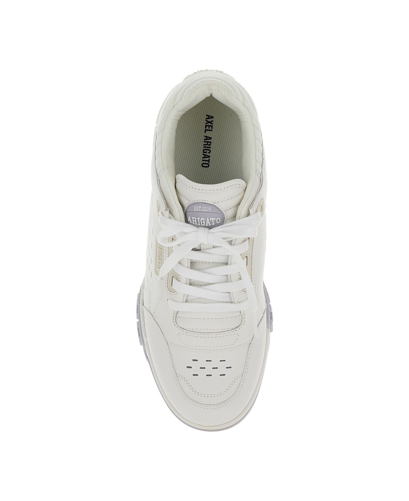 Axel Arigato Low Top Sneakers With Logo Detail In Leather And Fabric Man - White
