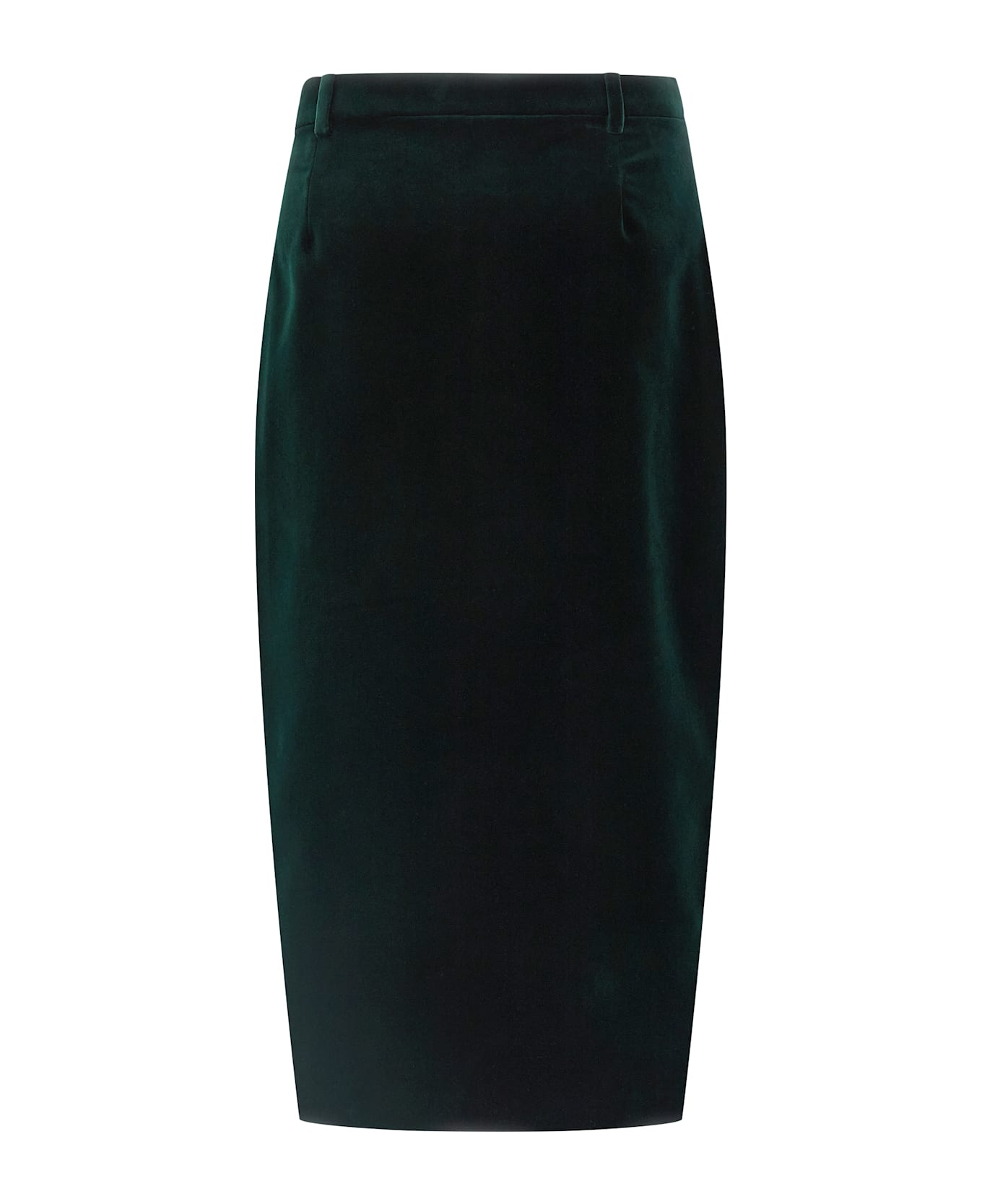 Saint Laurent Velvet Skirt - GREEN