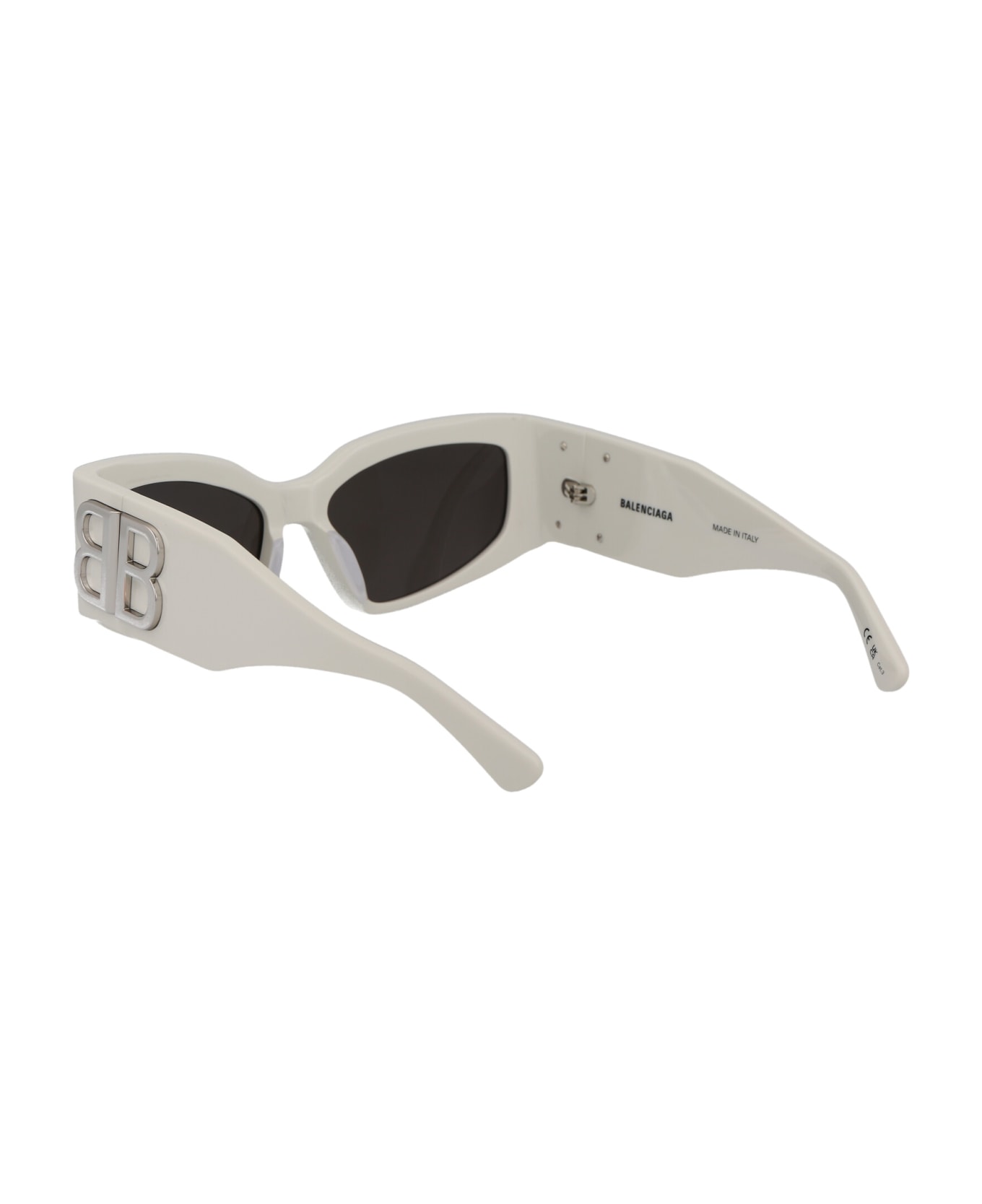Balenciaga Eyewear Bb0321s Sunglasses - 005 WHITE WHITE GREY サングラス