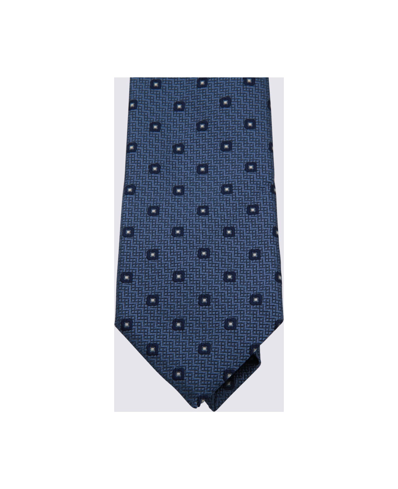 Zegna Light Blue Silk Tie - Blue