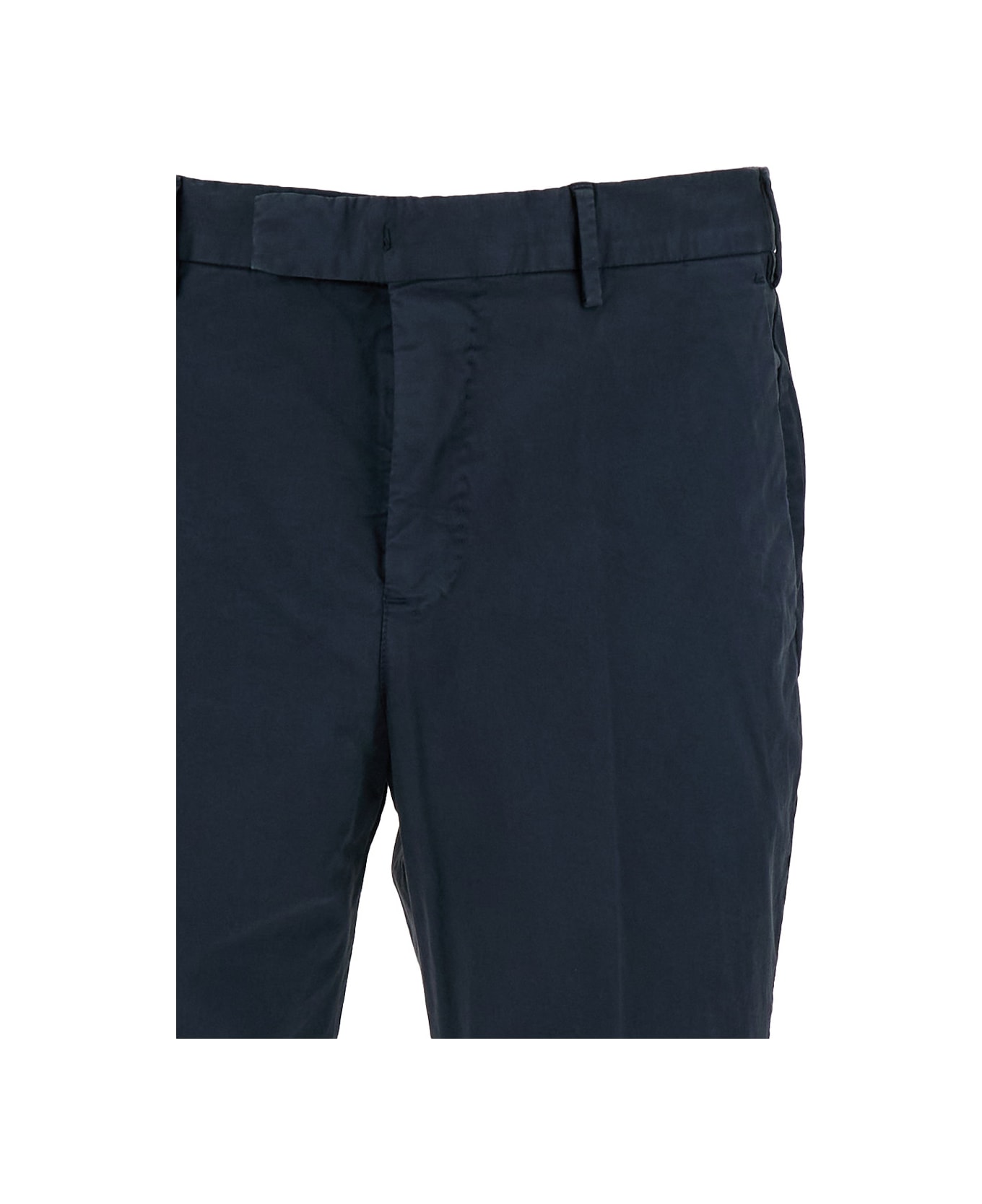 PT01 Sartorial Slim Fit Blu Trousers In Cotton Blend Man - Blu ボトムス