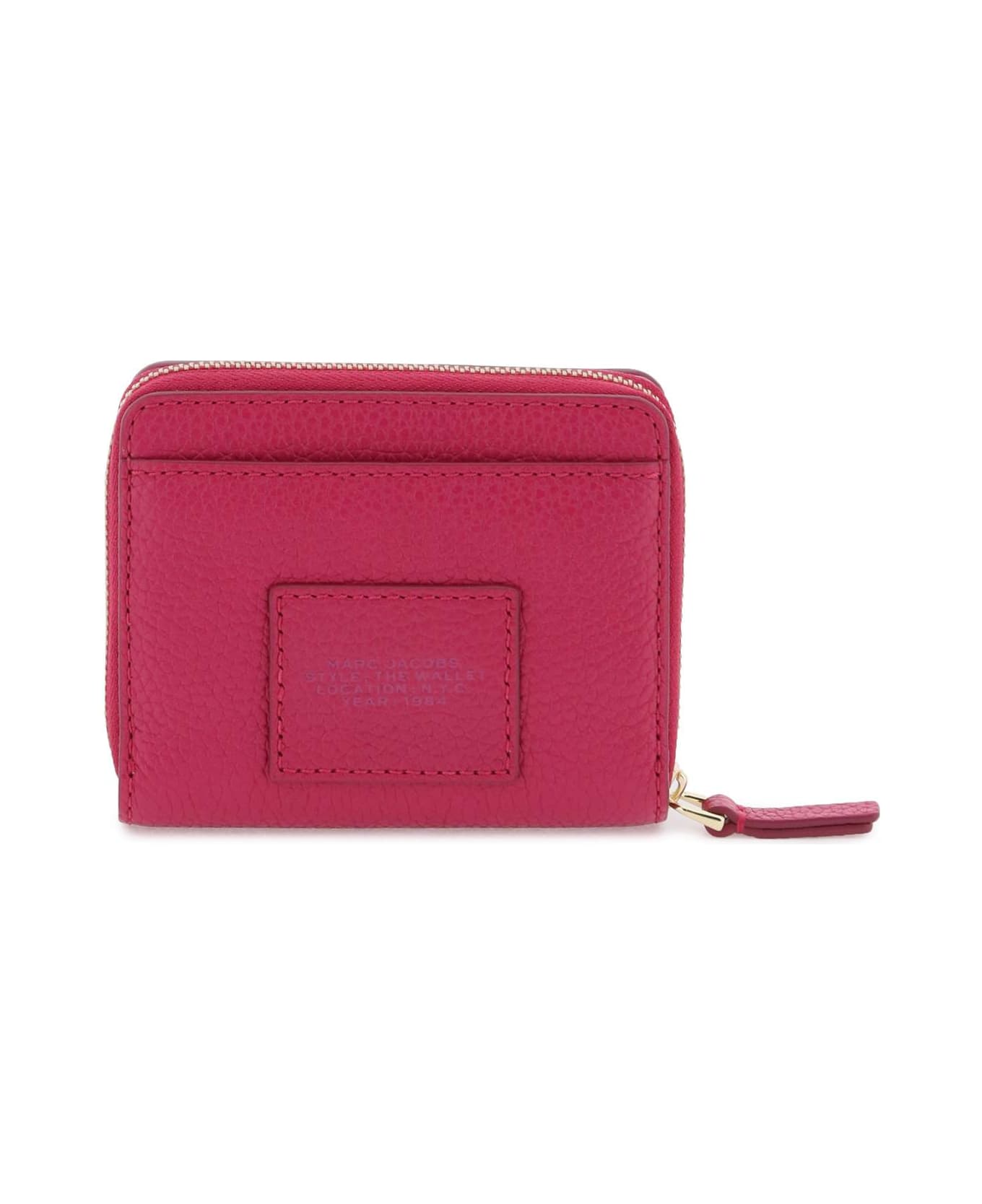 Marc Jacobs Leather Mini Compact Wallet - LIPSTICK PINK (Fuchsia) 財布