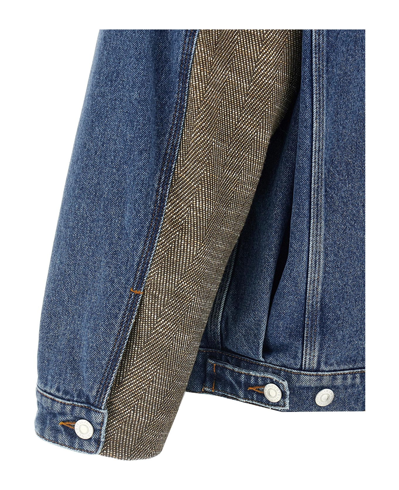 Stella McCartney Tweed Insert Denim Jacket - Multicolor