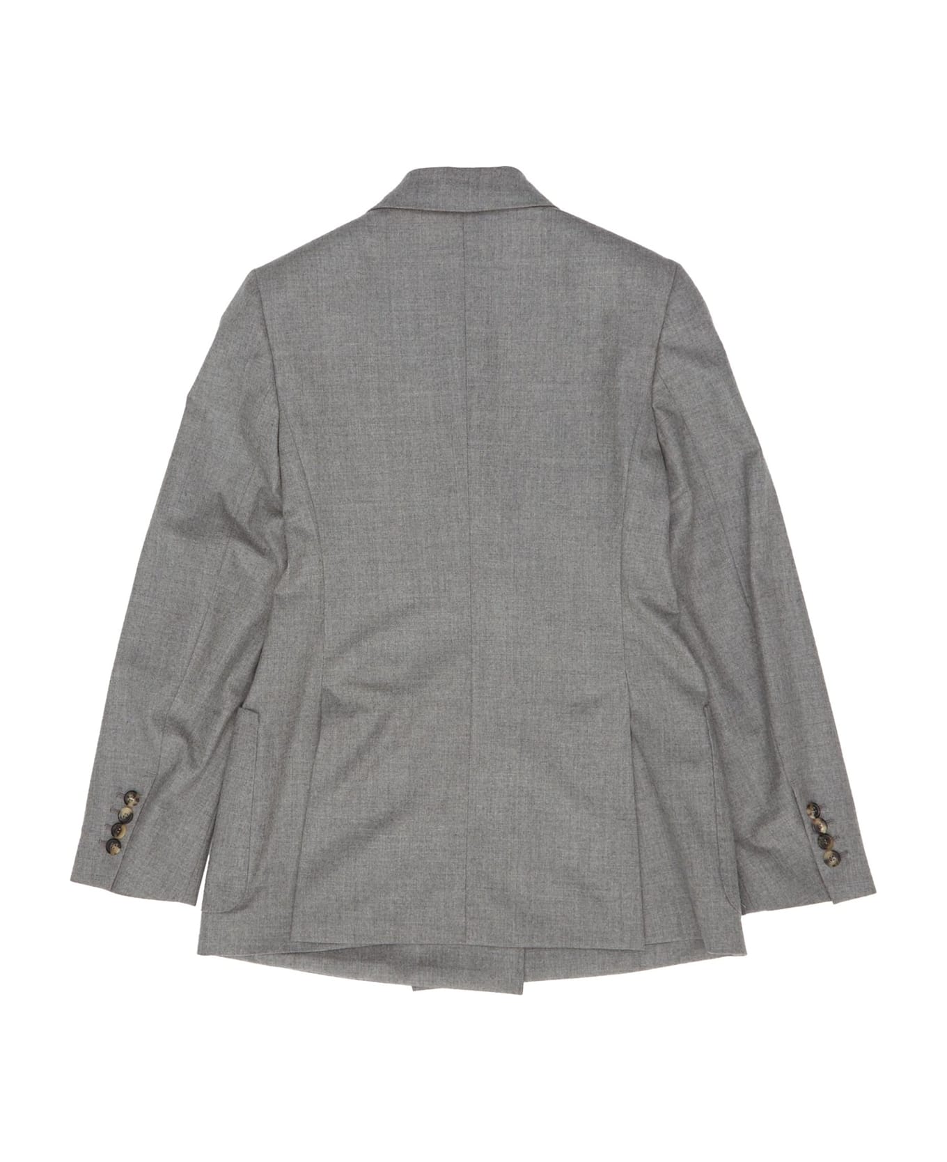 Max Mara Double-breasted Long-sleeved Jacket - Grey