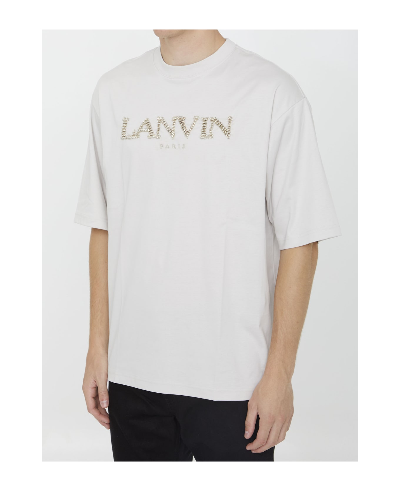Lanvin Cotton T-shirt With Logo - BEIGE