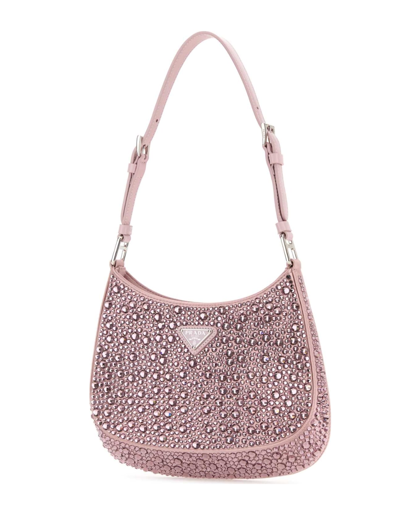 Prada Embellished Satin Cleo Handbag - ALABASTRO