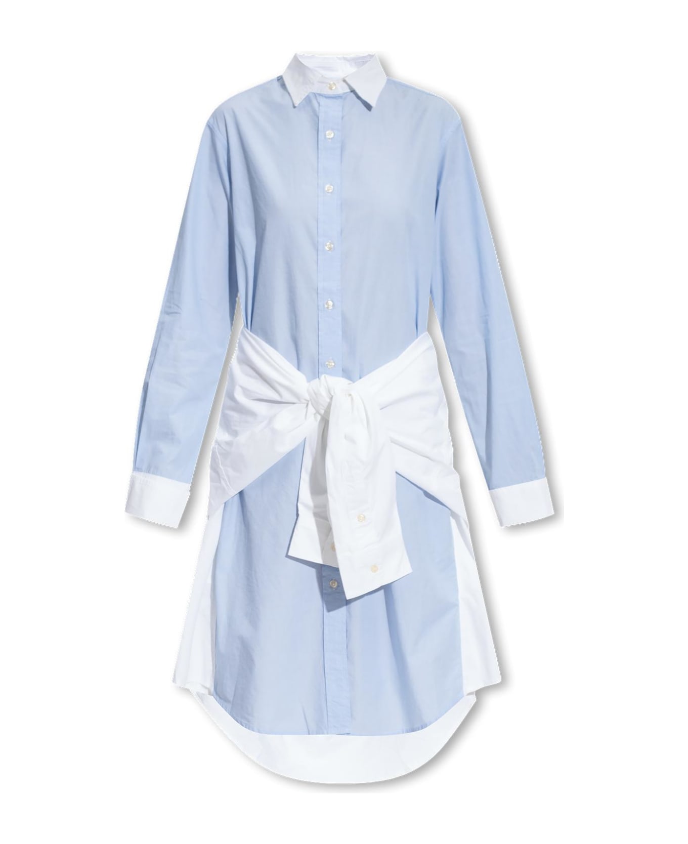 R13 Shirt Dress - BLUE/WHITE