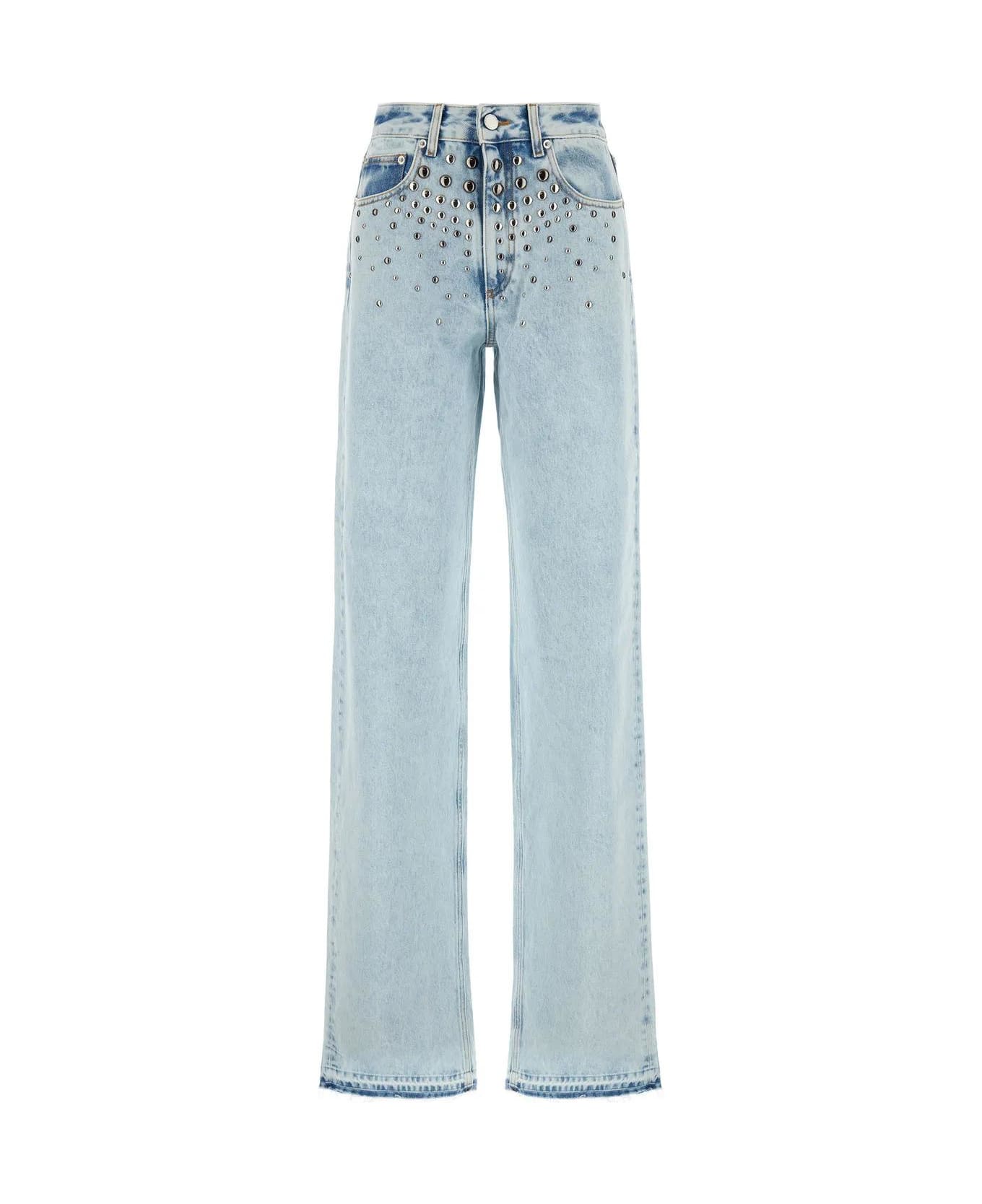 Alessandra Rich Denim Jeans - Light Blue