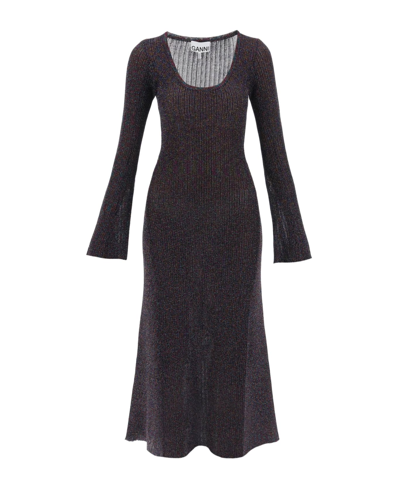 Ganni Lurex-knit Midi Dress