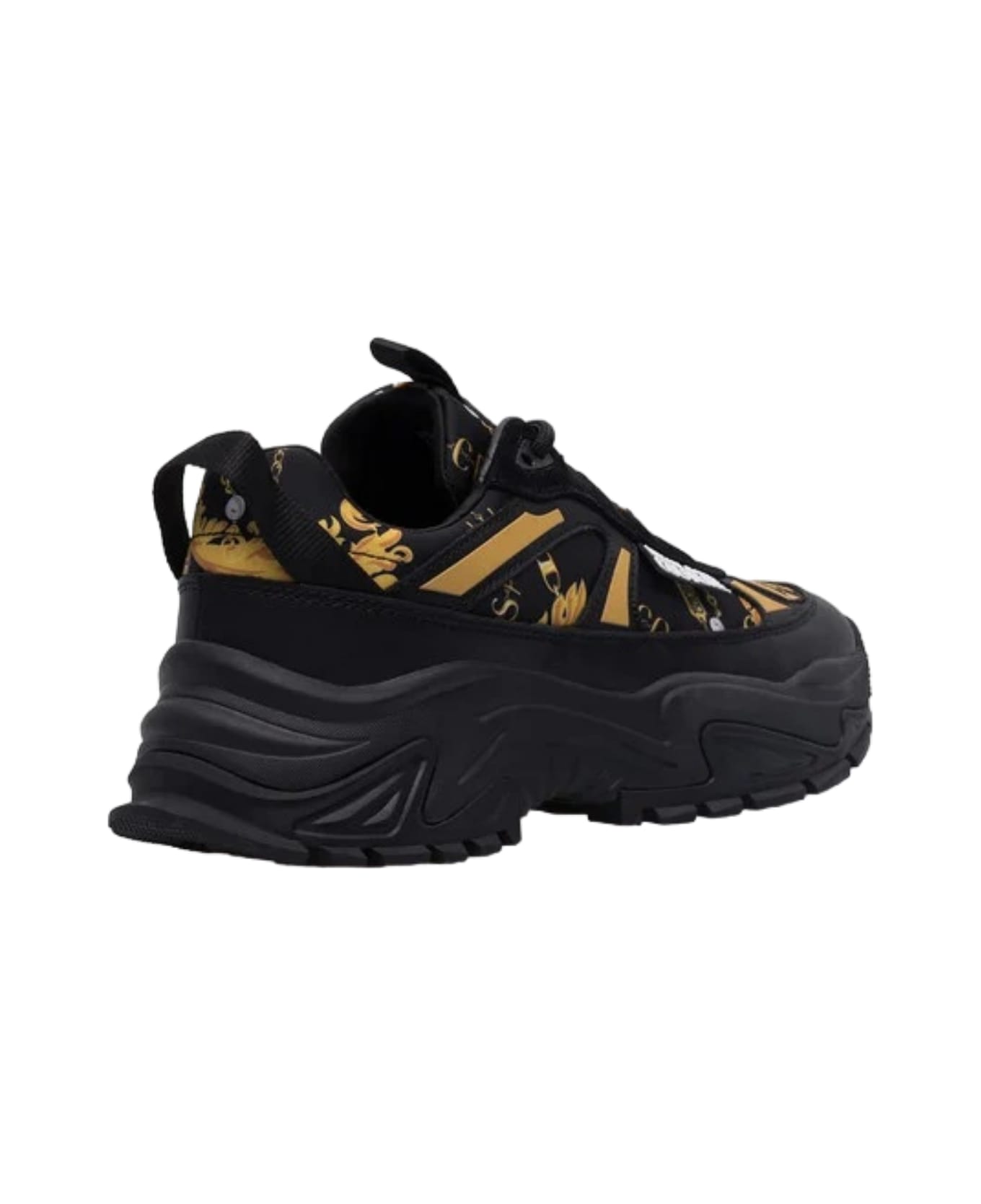 Versace Jeans Couture Sneakers Black And Gold - Black