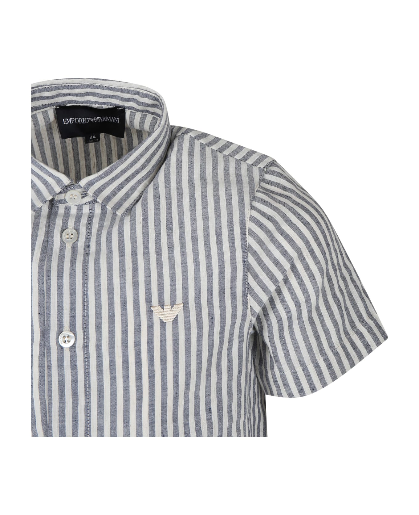 Emporio Armani Grey Shirt For Boy With Eagle シャツ