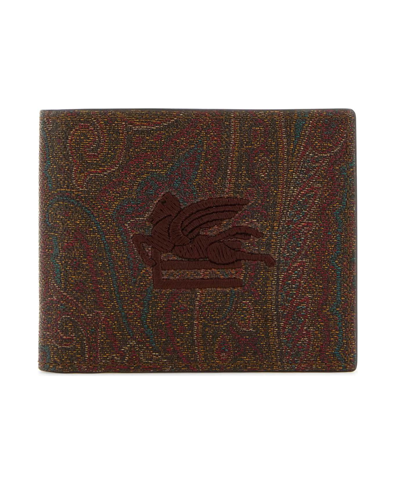 Etro Embroidered Synthetic Leather Wallet - 600