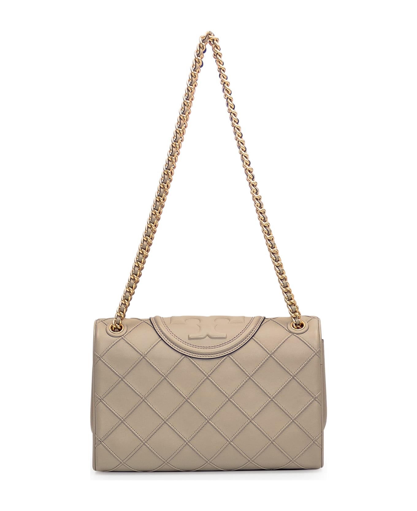 Tory Burch 'fleming' Leather Crossbody Bag Nude - FRESH CLAY