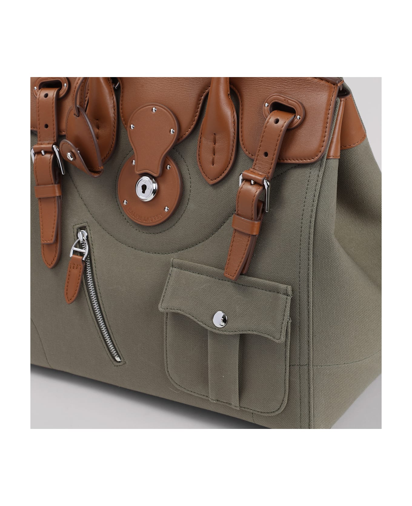Ralph Lauren Ricky 33 Canvas Handbag - Dusty Sage
