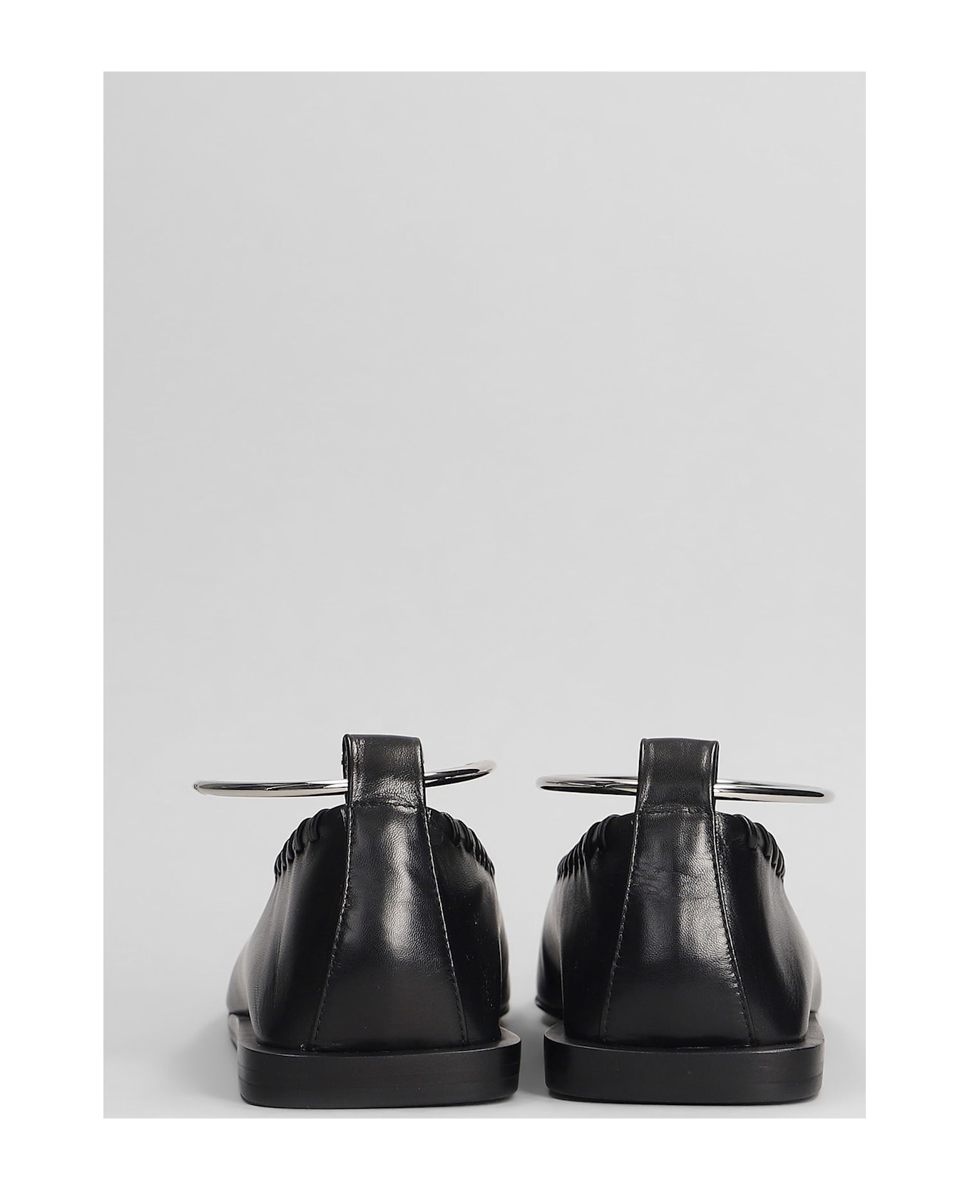 Jil Sander Ballet Flats In Black Leather - black