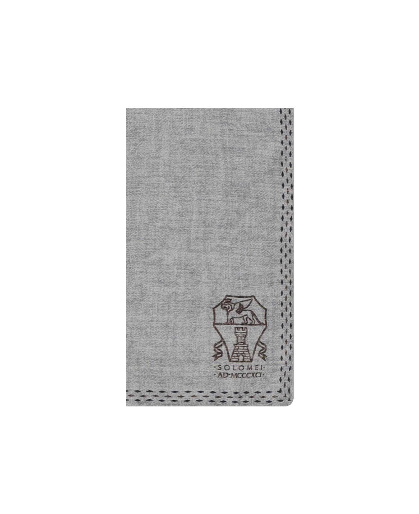 Brunello Cucinelli Pocket Tissue - Acciaio+navy+tortora