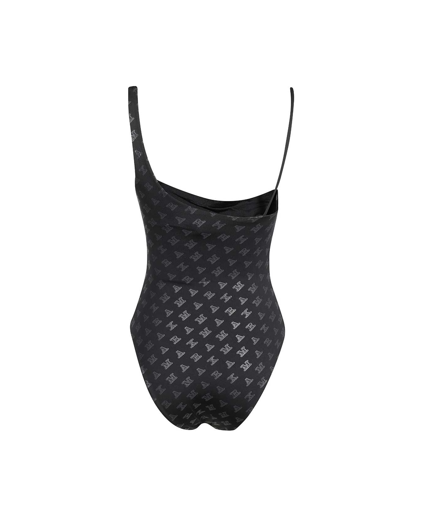 Max Mara One-piece Swimsuit With Logo - black